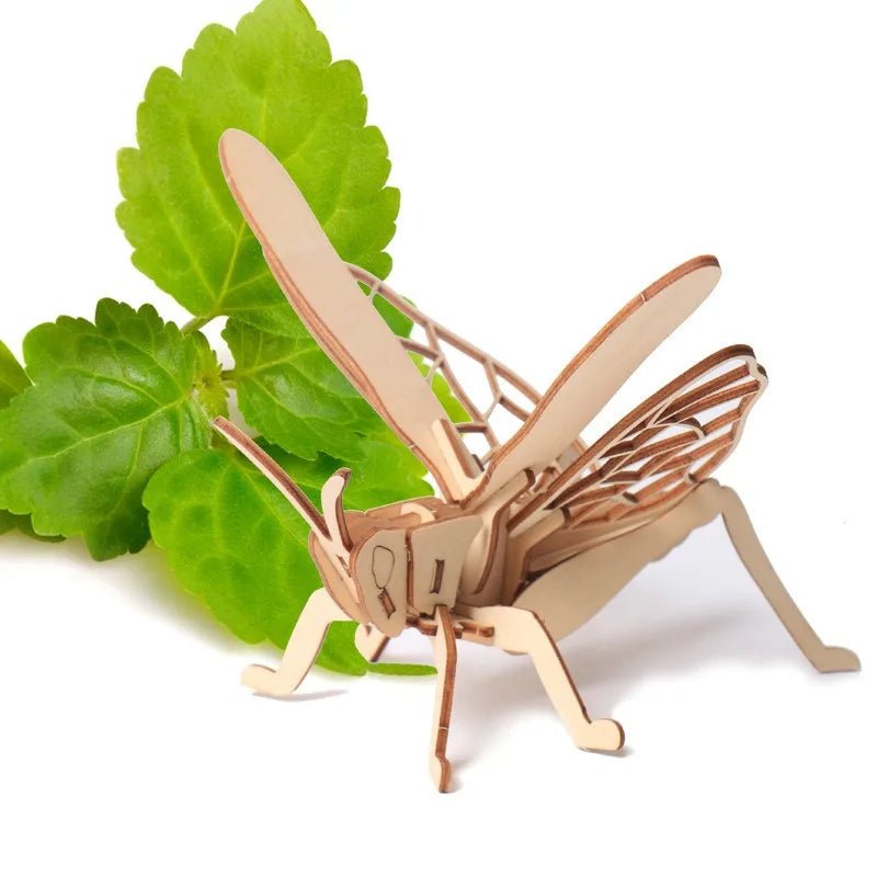 Wooden Multi-Insect 3D Puzzle — Educational Assembly Model for Kids