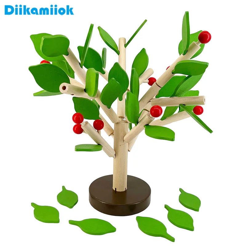 Wooden Tree 3D Puzzle - Educational Montessori Building Blocks