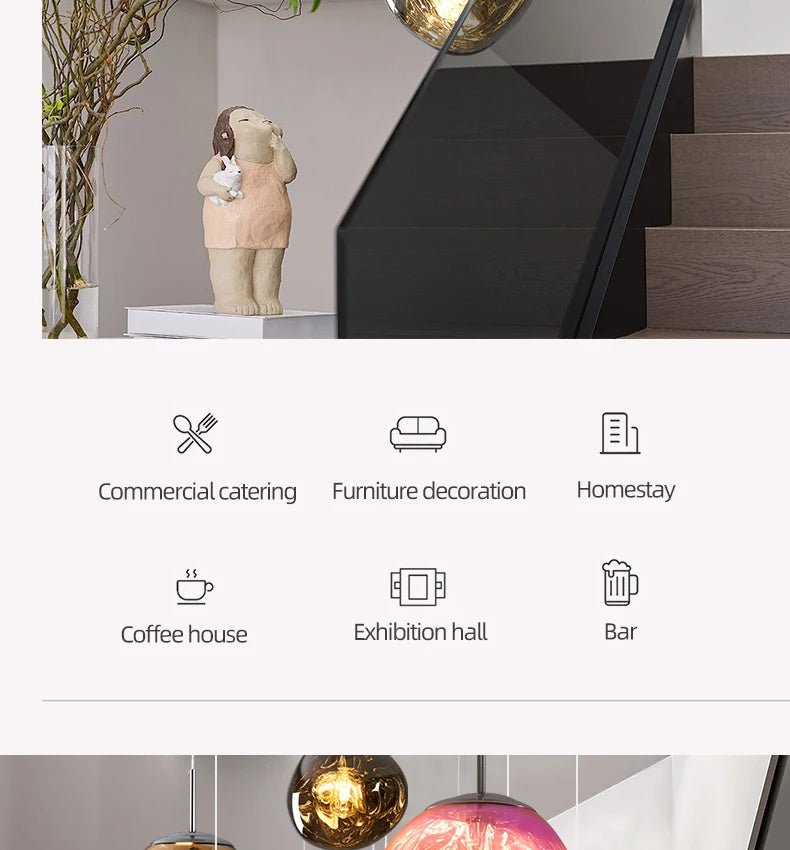 Nordic Lava LED Pendant Lamp — Modern Acrylic Ceiling Light for Living Room & Dining