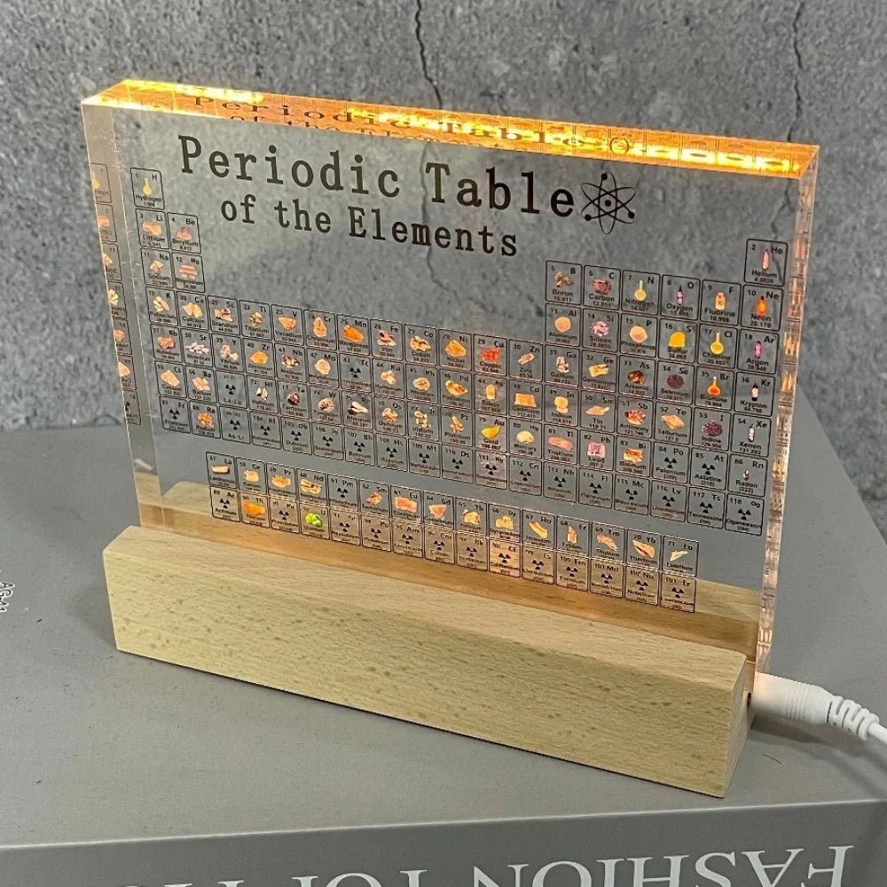 Acrylic Periodic Table Display - LED light