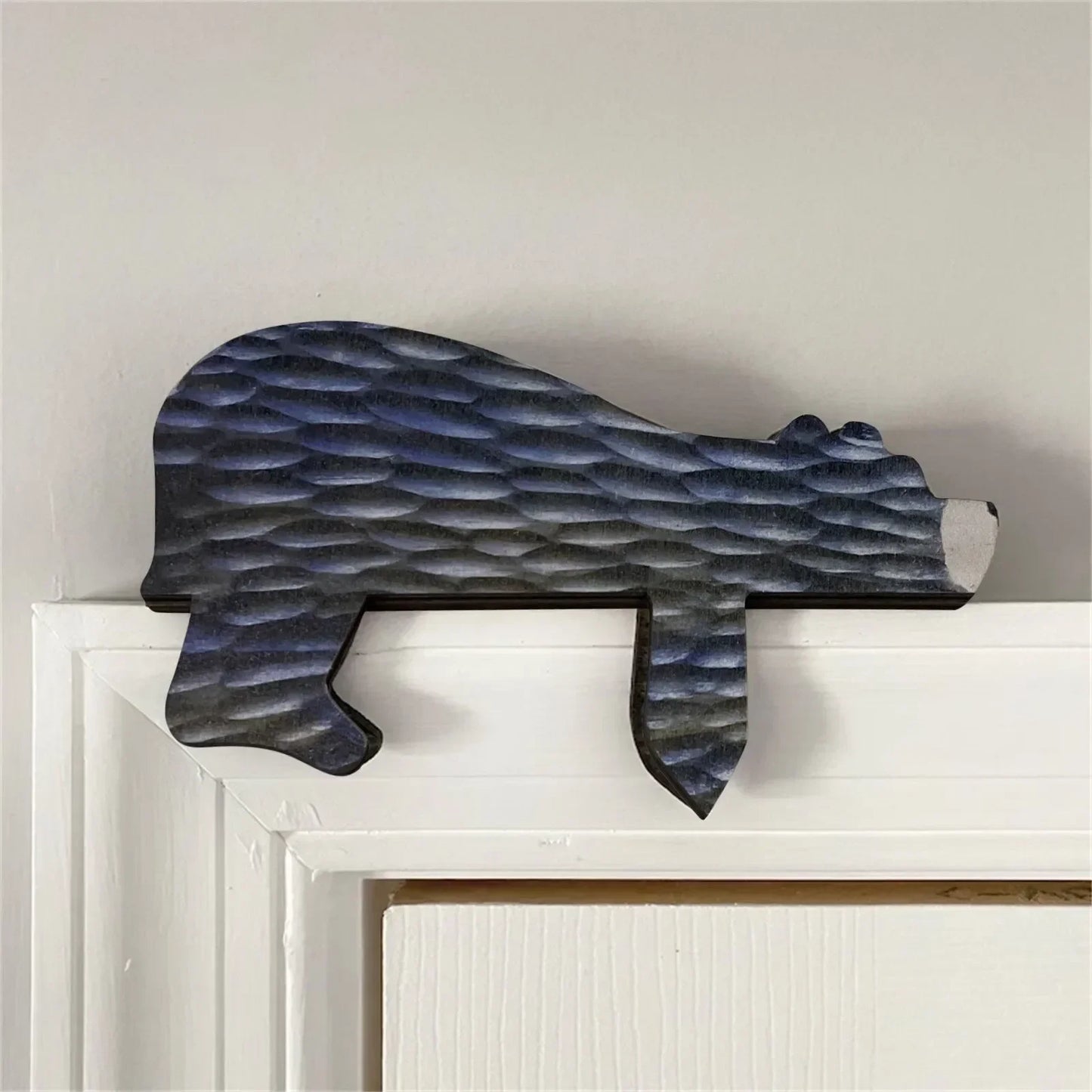 Wooden Bear Door Topper - Creative Wall Sculpture