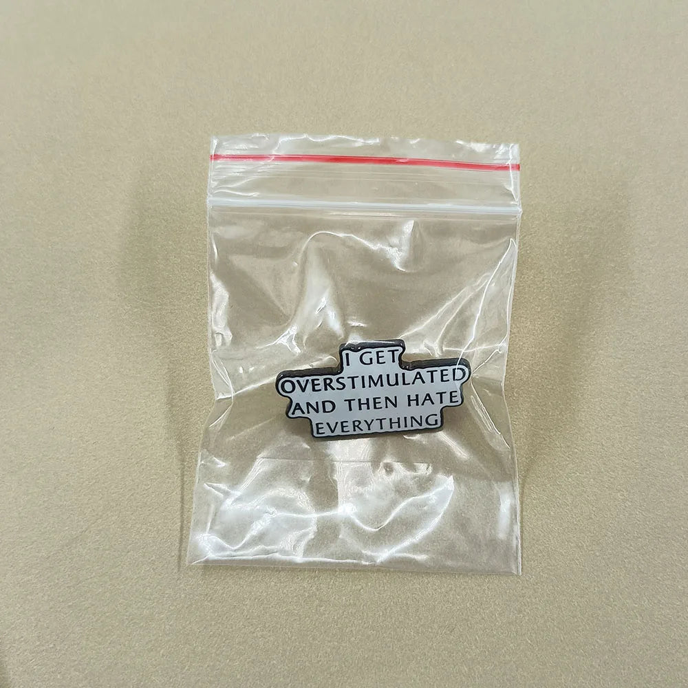 Overstimulated Enamel Pin — ADHD & Neurodivergent Mental Health Badge