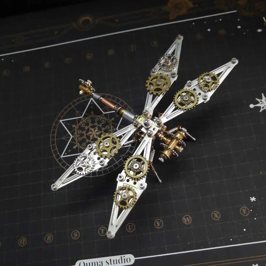 3D Metal Dragonfly Puzzle — 200+ Piece Steampunk Assembly Model Kit