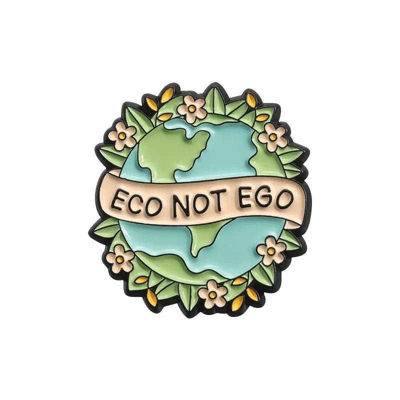 Earth Day Enamel Pin — Protect Our Planet Environmental Awareness Badge