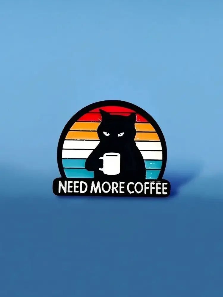 Cartoon Animal Cat Enamel Badge — Fashion Metal Brooch for Backpacks