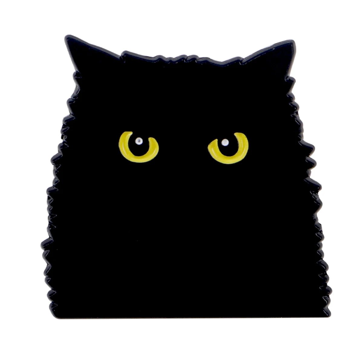 Cute Black Cat Enamel Pin — Cosplay Accessory Badge for Backpacks