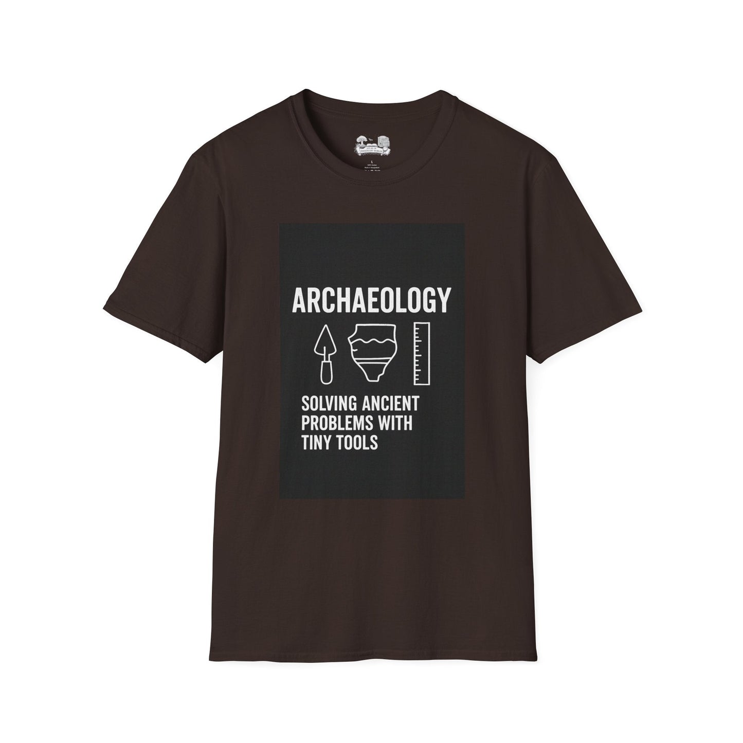 Archaeology T-Shirt — "Solving Ancient Problems With Tiny Tools" Graphic Tee for Archaeologists & History Lovers - Atlas of Imaginary Worlds