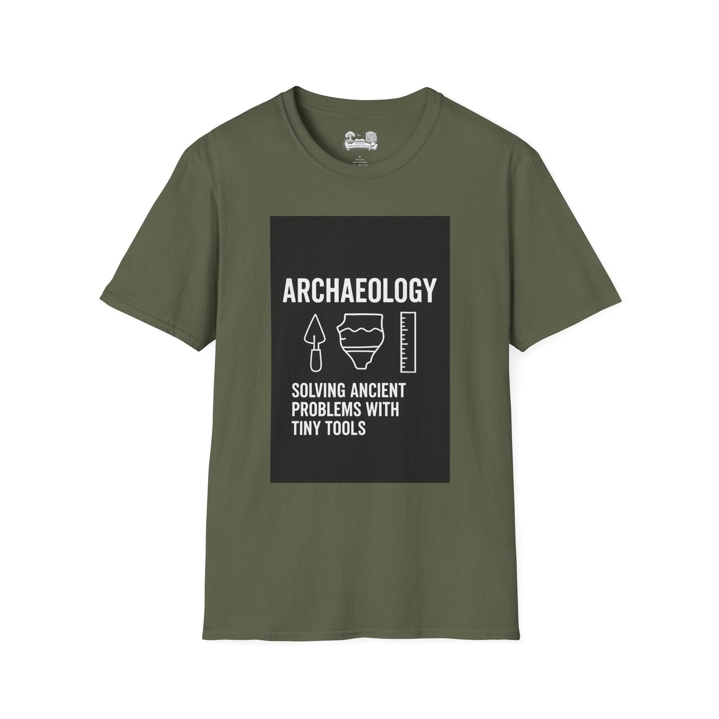 Archaeology T-Shirt — "Solving Ancient Problems With Tiny Tools" Graphic Tee for Archaeologists & History Lovers - Atlas of Imaginary Worlds