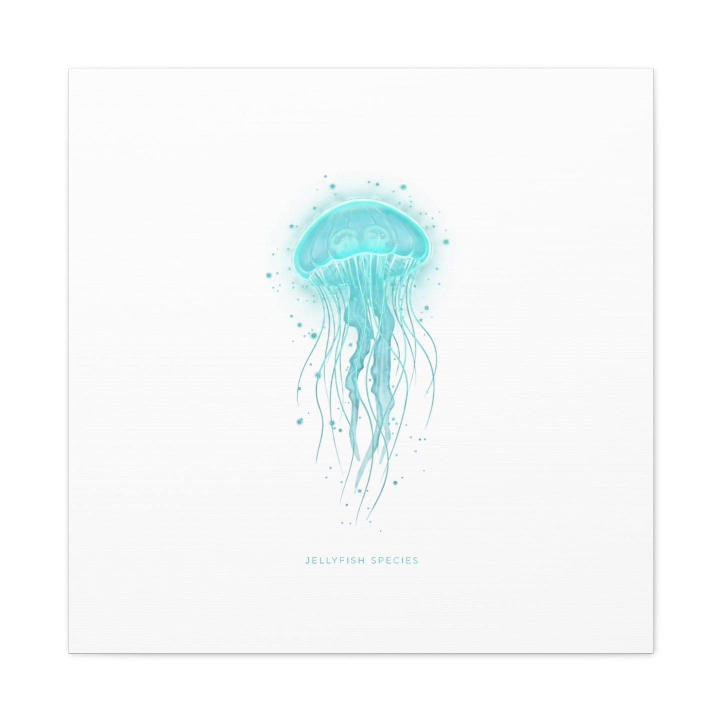 Bioluminescent Jellyfish Canvas | Glow Blob Design, Deep Sea Aesthetic - Atlas of Imaginary Worlds