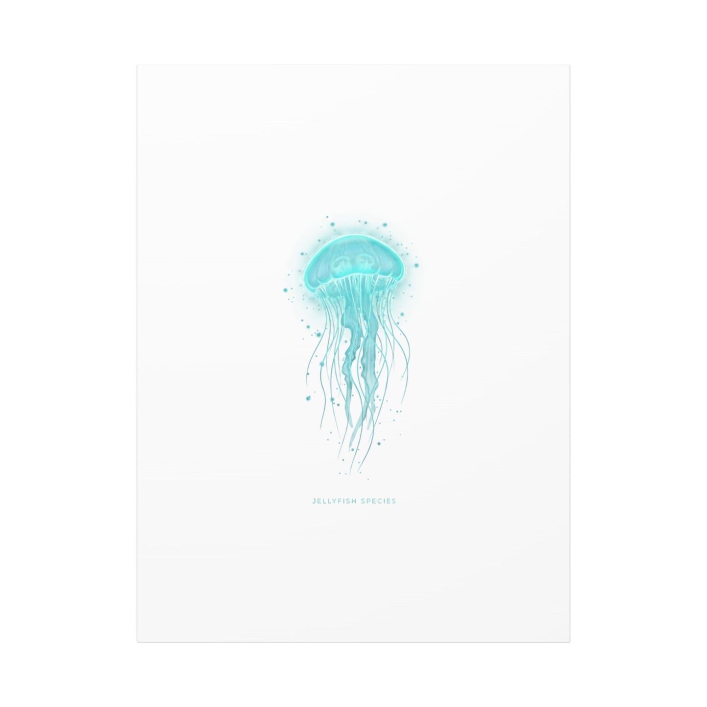 Bioluminescent Jellyfish Canvas | Glow Blob Design, Deep Sea Aesthetic - Atlas of Imaginary Worlds