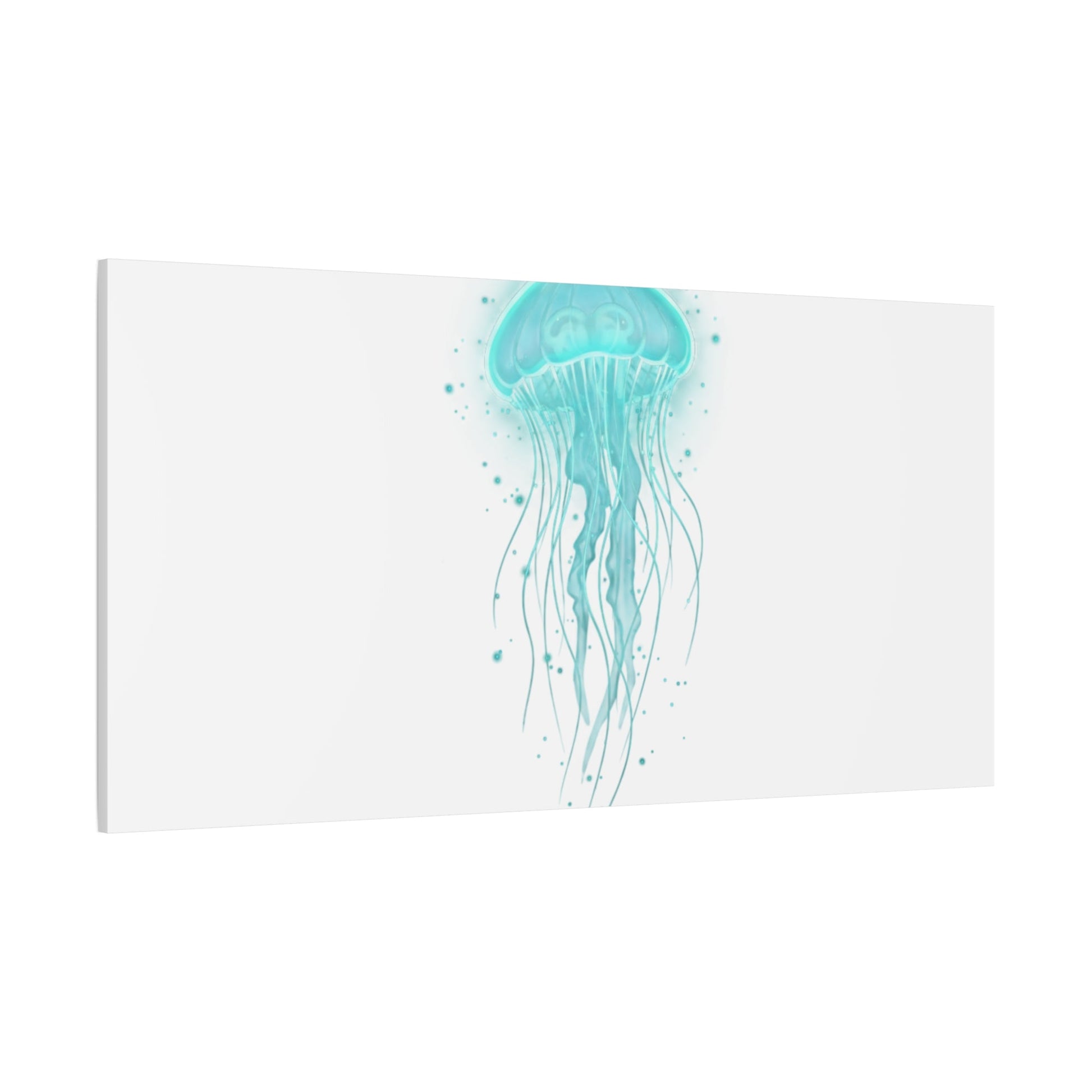 Bioluminescent Jellyfish Canvas | Glow Blob Design, Deep Sea Aesthetic - Atlas of Imaginary Worlds