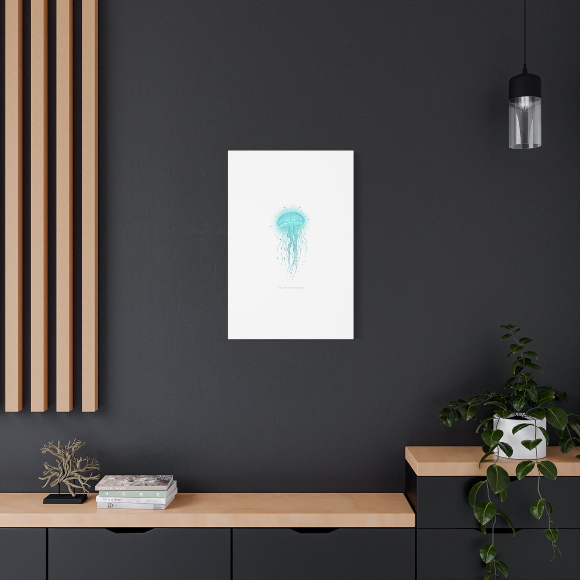 Bioluminescent Jellyfish Canvas | Glow Blob Design, Deep Sea Aesthetic - Atlas of Imaginary Worlds