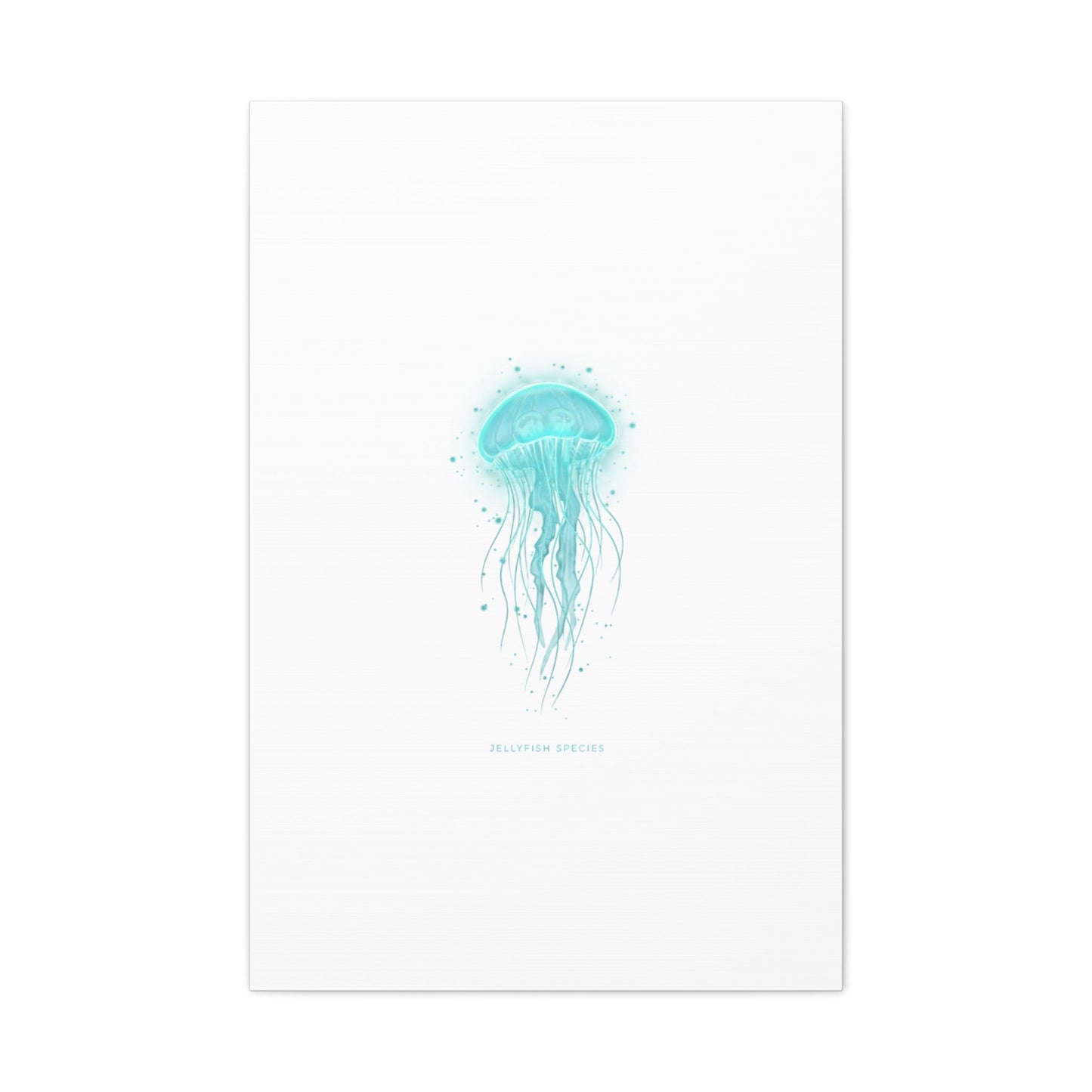 Bioluminescent Jellyfish Canvas | Glow Blob Design, Deep Sea Aesthetic - Atlas of Imaginary Worlds