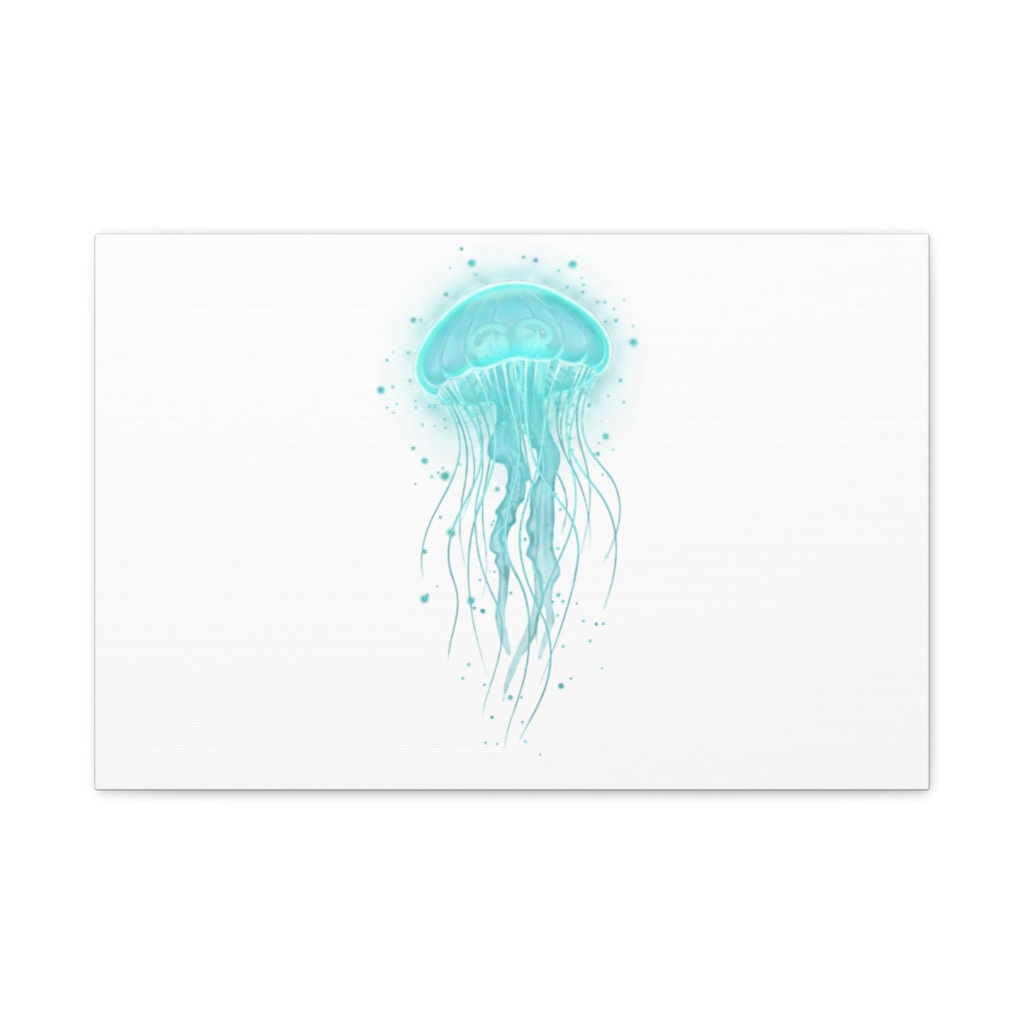 Bioluminescent Jellyfish Canvas | Glow Blob Design, Deep Sea Aesthetic - Atlas of Imaginary Worlds