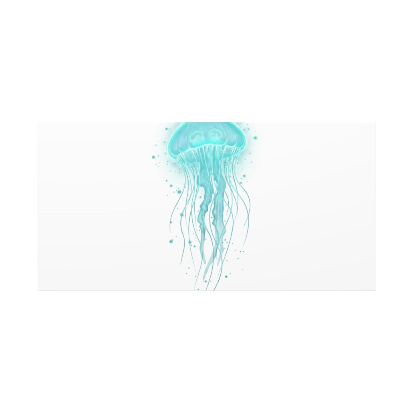 Bioluminescent Jellyfish Canvas | Glow Blob Design, Deep Sea Aesthetic - Atlas of Imaginary Worlds