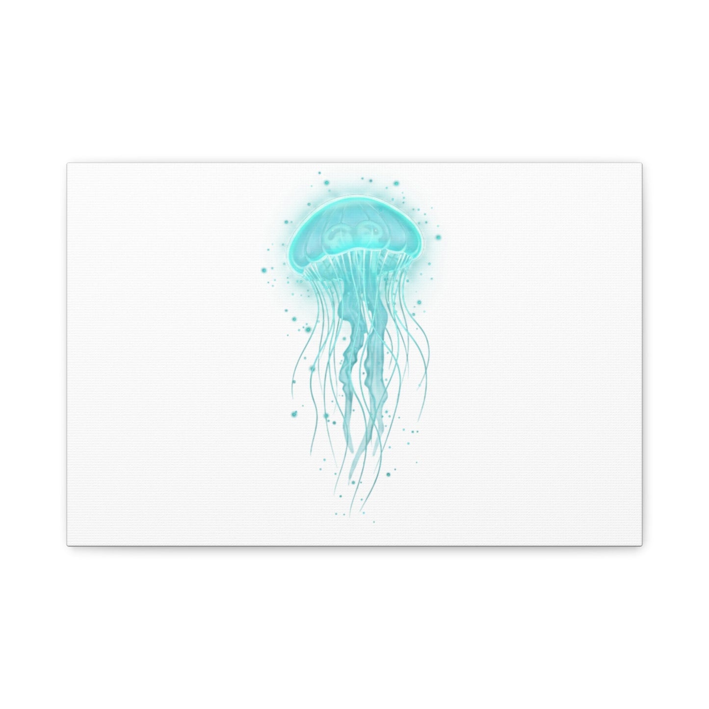 Bioluminescent Jellyfish Canvas | Glow Blob Design, Deep Sea Aesthetic - Atlas of Imaginary Worlds