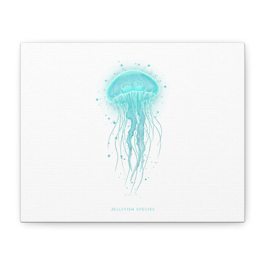 Bioluminescent Jellyfish Canvas | Glow Blob Design, Deep Sea Aesthetic - Atlas of Imaginary Worlds
