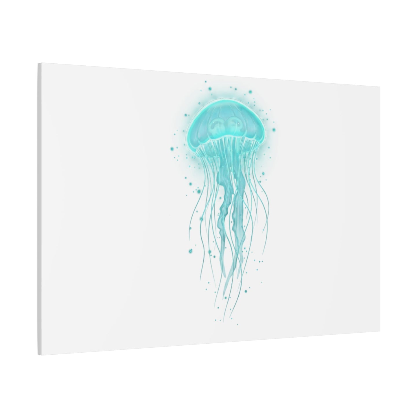 Bioluminescent Jellyfish Canvas | Glow Blob Design, Deep Sea Aesthetic - Atlas of Imaginary Worlds
