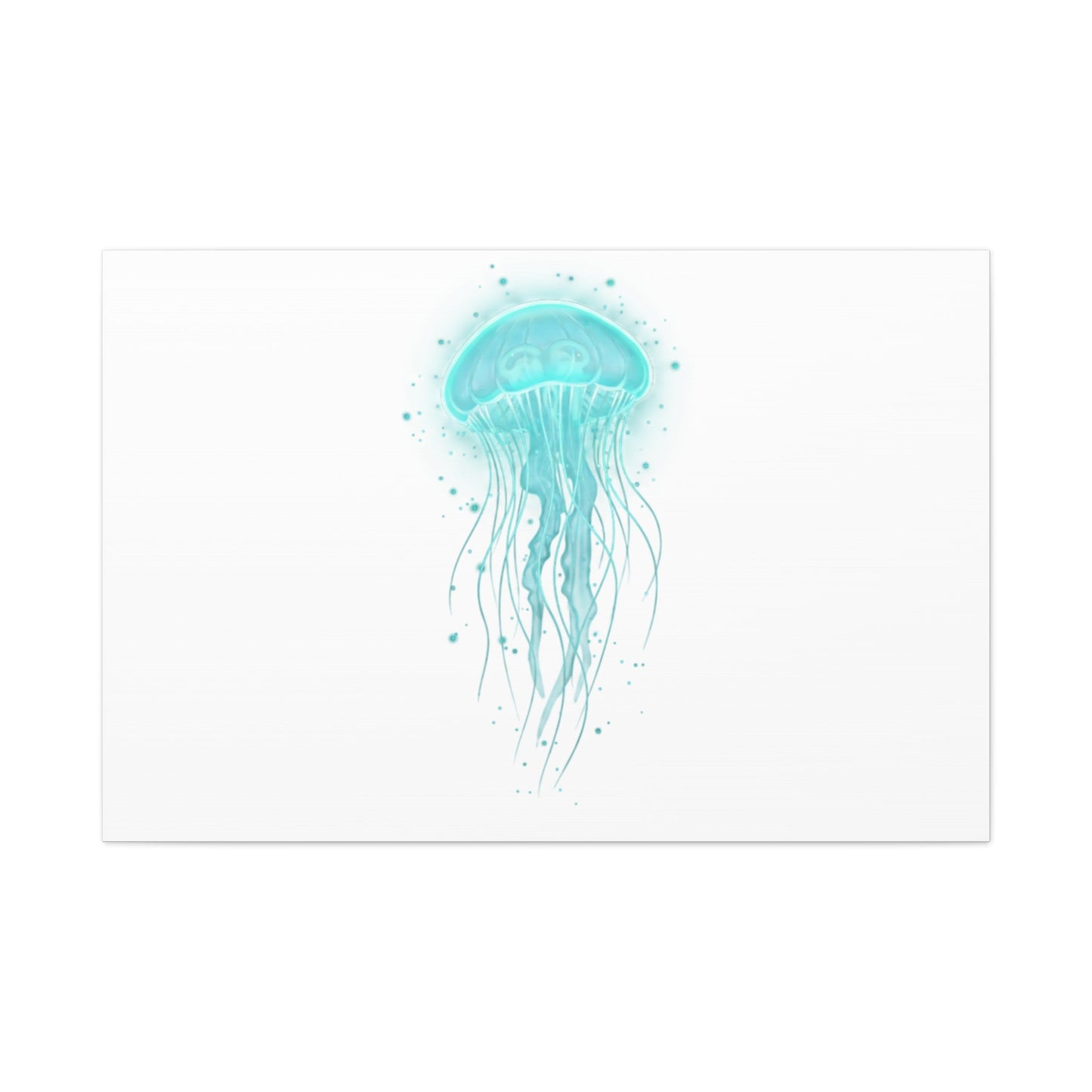 Bioluminescent Jellyfish Canvas | Glow Blob Design, Deep Sea Aesthetic - Atlas of Imaginary Worlds