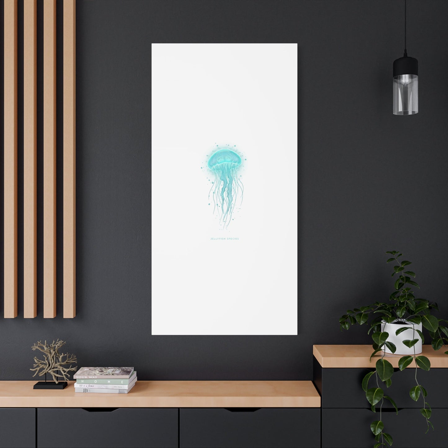 Bioluminescent Jellyfish Canvas | Glow Blob Design, Deep Sea Aesthetic - Atlas of Imaginary Worlds