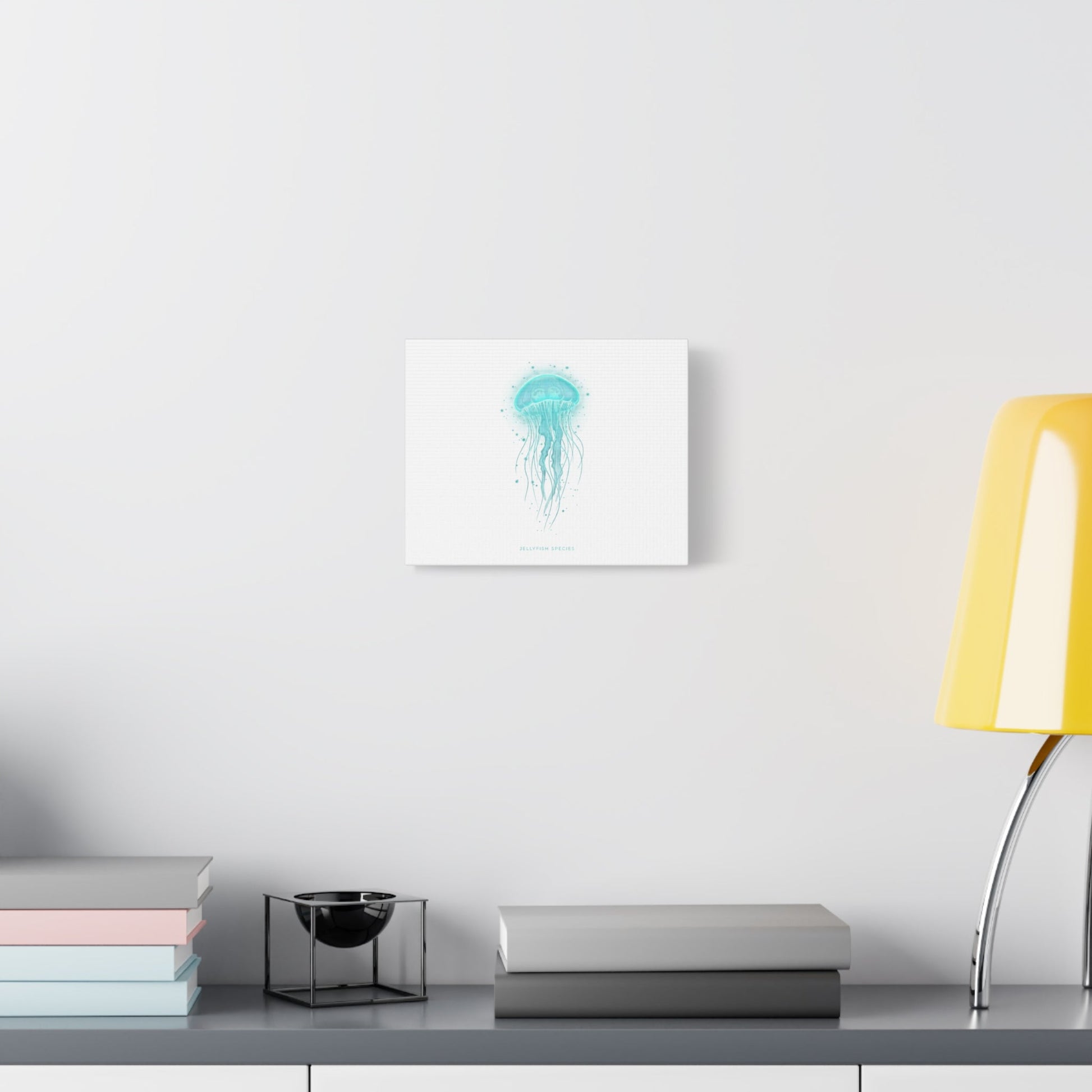Bioluminescent Jellyfish Canvas | Glow Blob Design, Deep Sea Aesthetic - Atlas of Imaginary Worlds