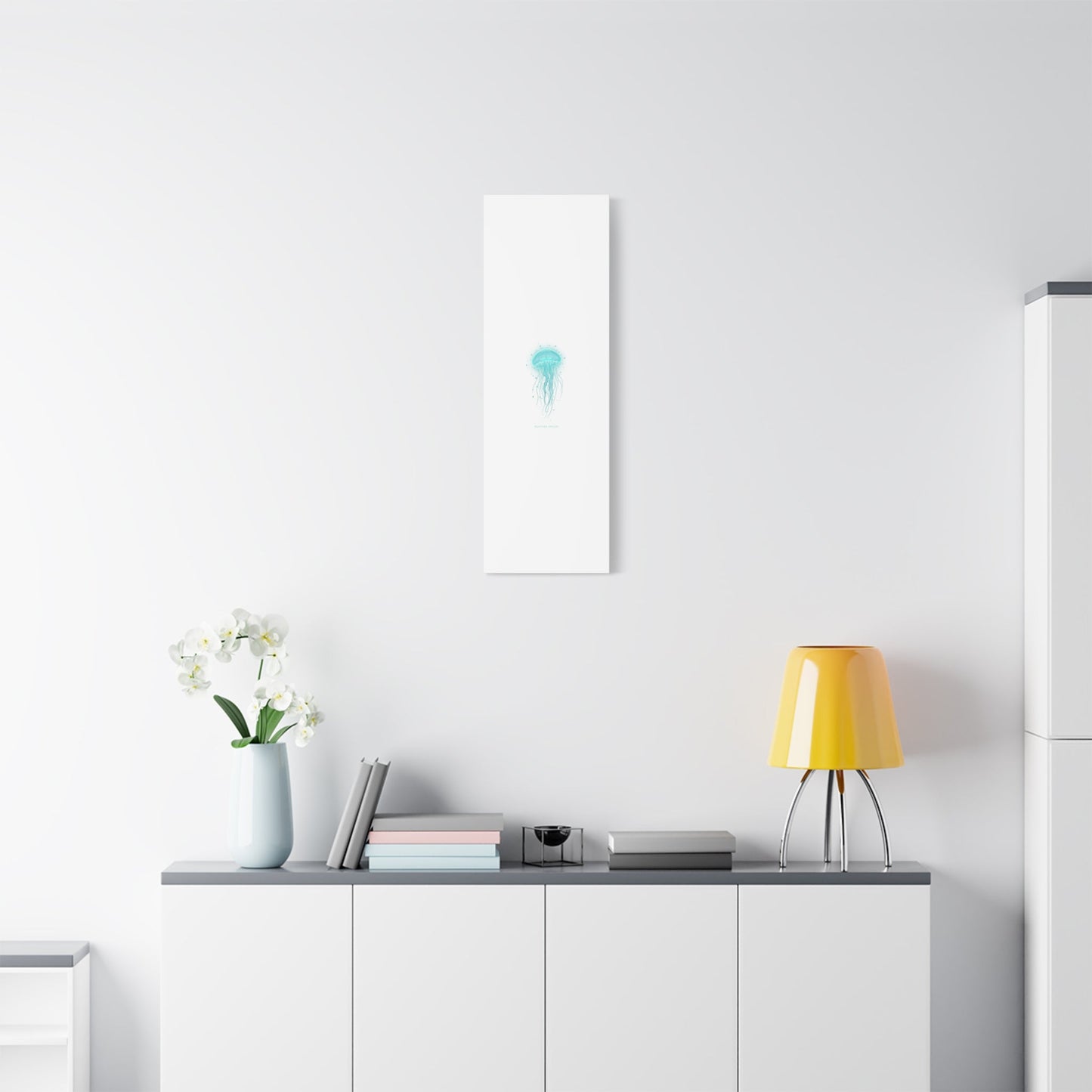 Bioluminescent Jellyfish Canvas | Glow Blob Design, Deep Sea Aesthetic - Atlas of Imaginary Worlds