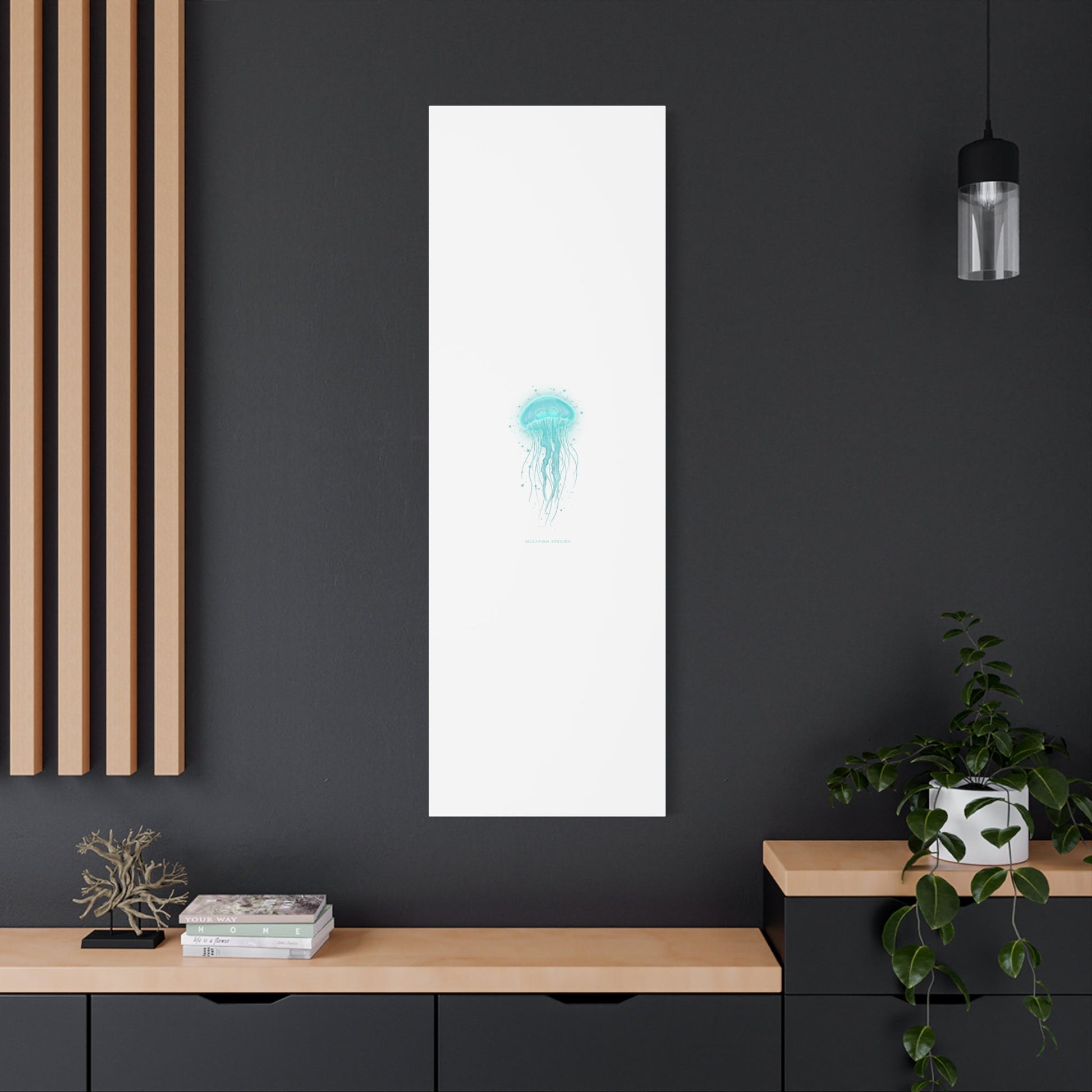Bioluminescent Jellyfish Canvas | Glow Blob Design, Deep Sea Aesthetic - Atlas of Imaginary Worlds