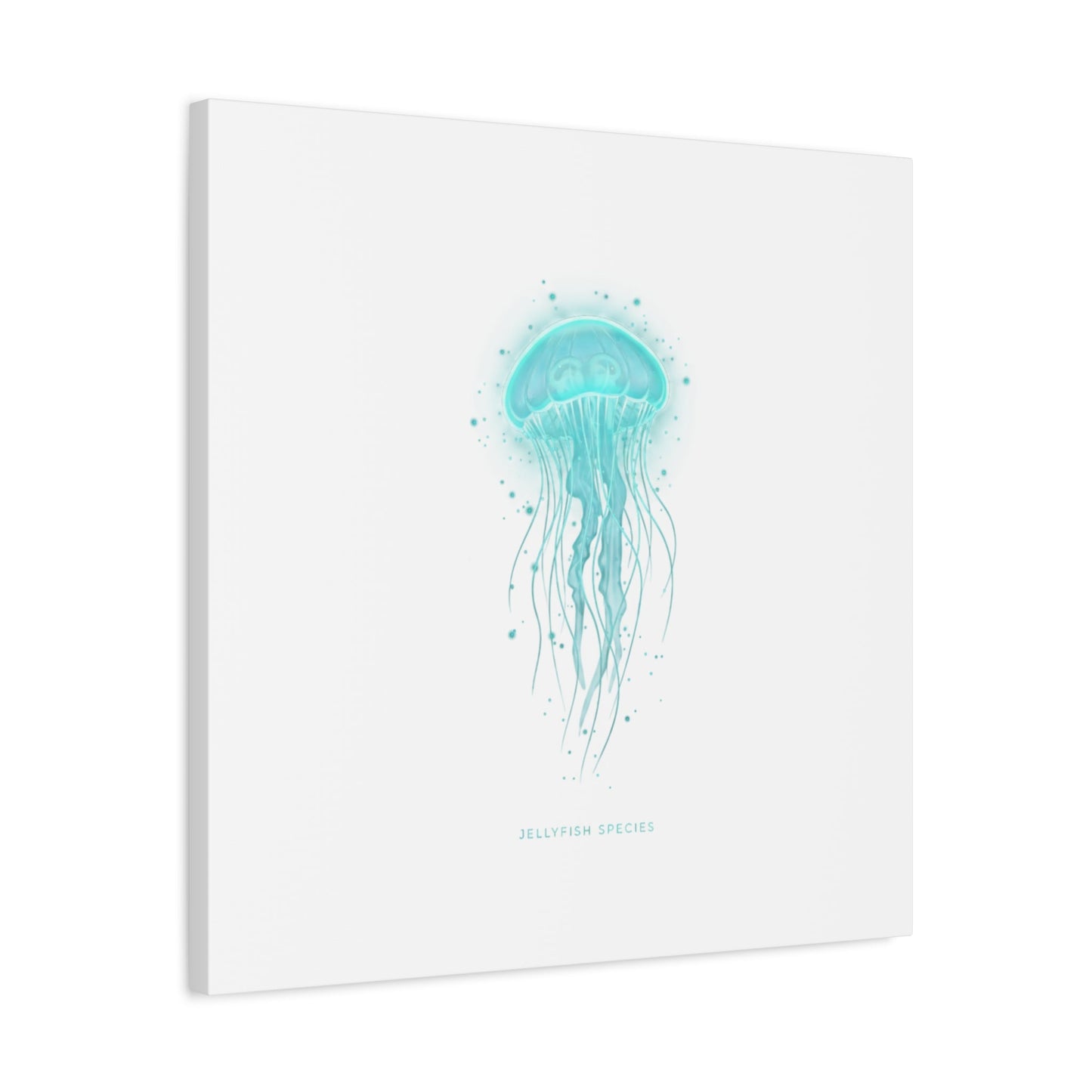 Bioluminescent Jellyfish Canvas | Glow Blob Design, Deep Sea Aesthetic - Atlas of Imaginary Worlds