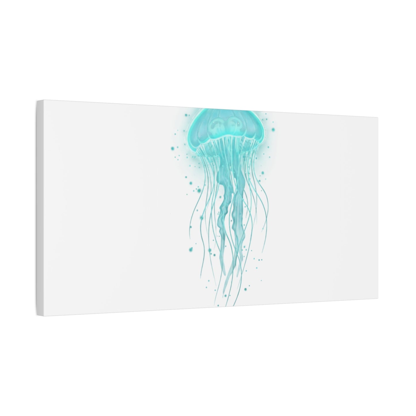 Bioluminescent Jellyfish Canvas | Glow Blob Design, Deep Sea Aesthetic - Atlas of Imaginary Worlds