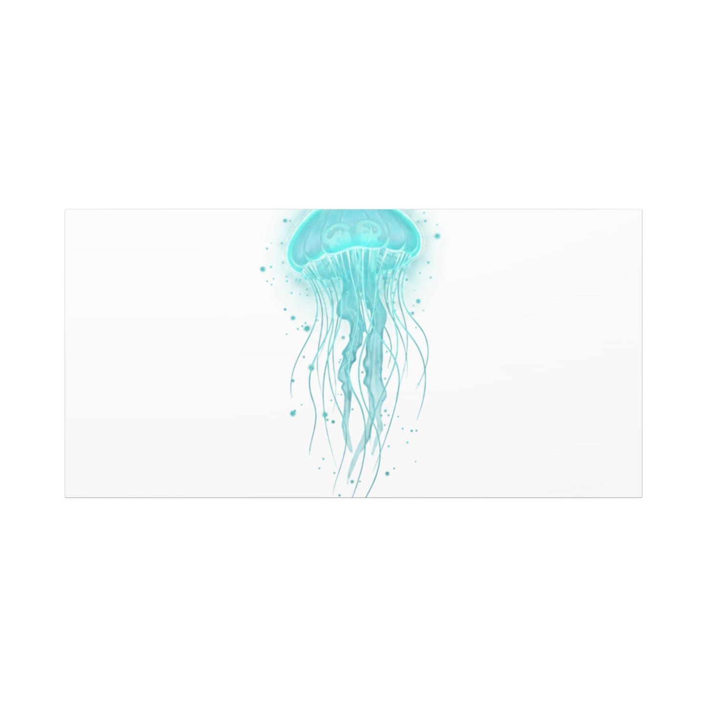 Bioluminescent Jellyfish Canvas | Glow Blob Design, Deep Sea Aesthetic - Atlas of Imaginary Worlds