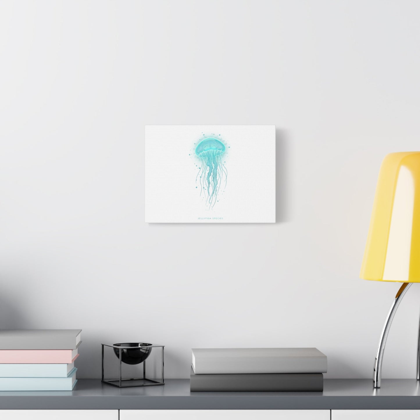 Bioluminescent Jellyfish Canvas | Glow Blob Design, Deep Sea Aesthetic - Atlas of Imaginary Worlds