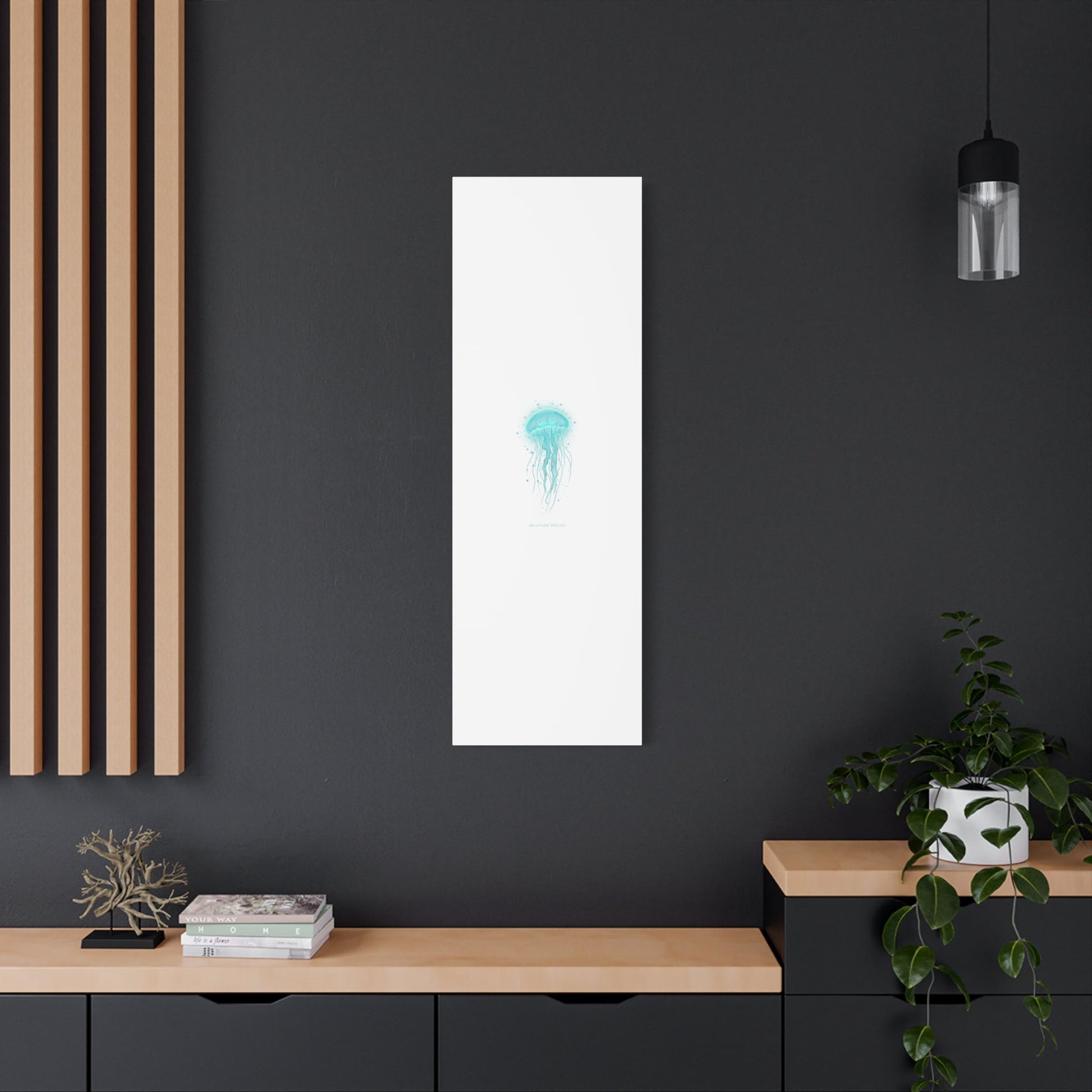 Bioluminescent Jellyfish Canvas | Glow Blob Design, Deep Sea Aesthetic - Atlas of Imaginary Worlds