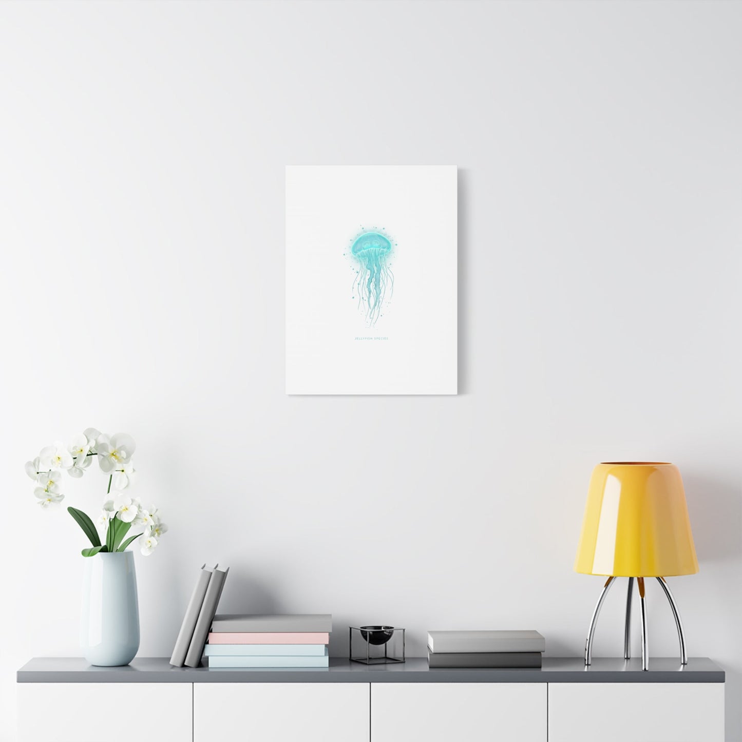 Bioluminescent Jellyfish Canvas | Glow Blob Design, Deep Sea Aesthetic - Atlas of Imaginary Worlds