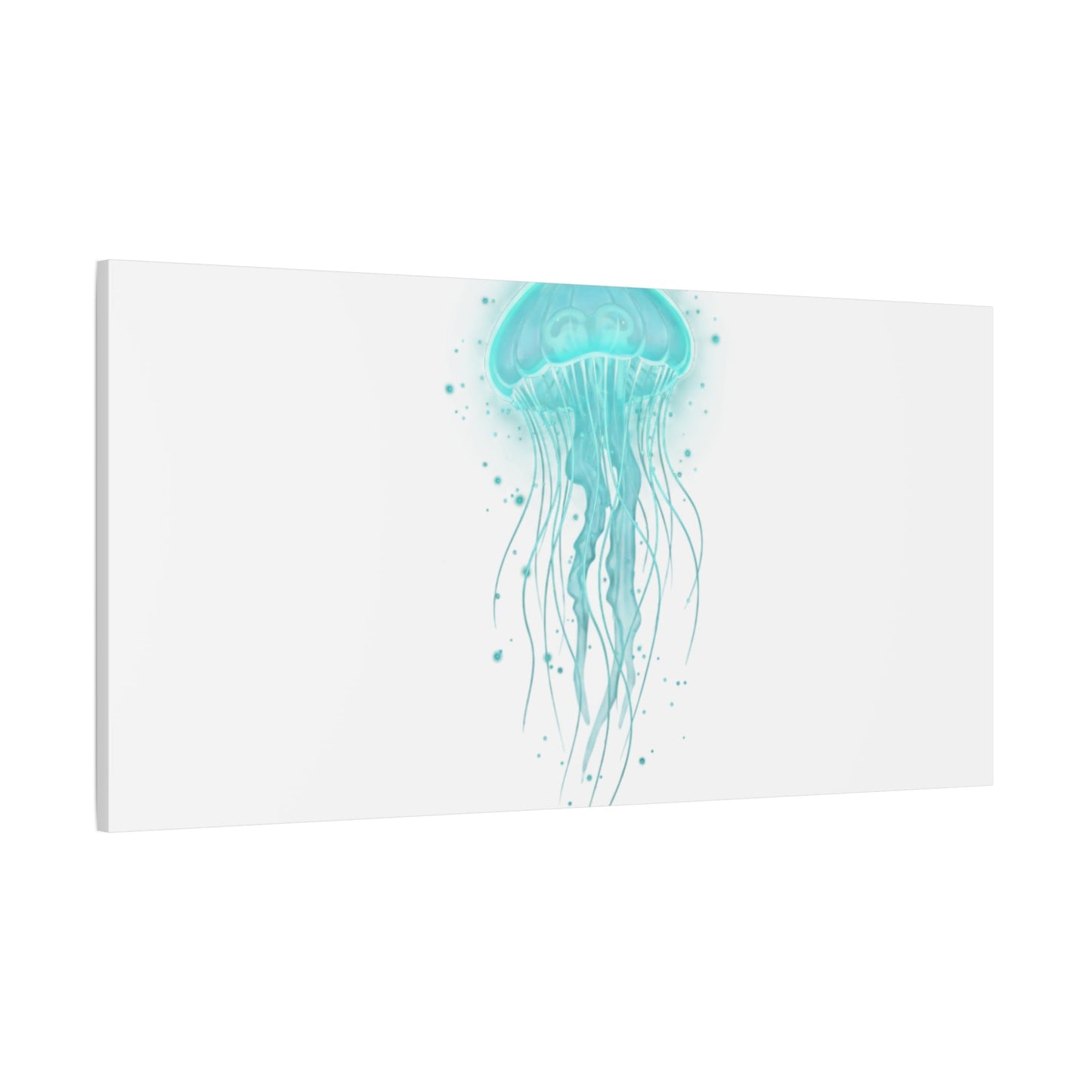 Bioluminescent Jellyfish Canvas | Glow Blob Design, Deep Sea Aesthetic - Atlas of Imaginary Worlds