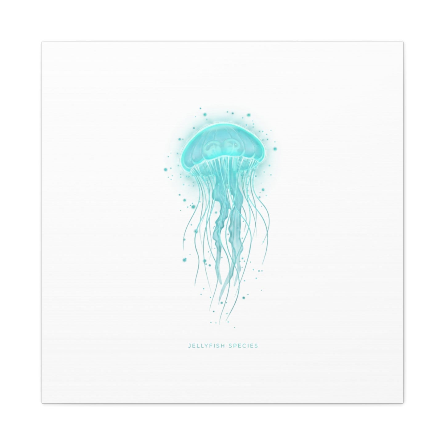 Bioluminescent Jellyfish Canvas | Glow Blob Design, Deep Sea Aesthetic - Atlas of Imaginary Worlds