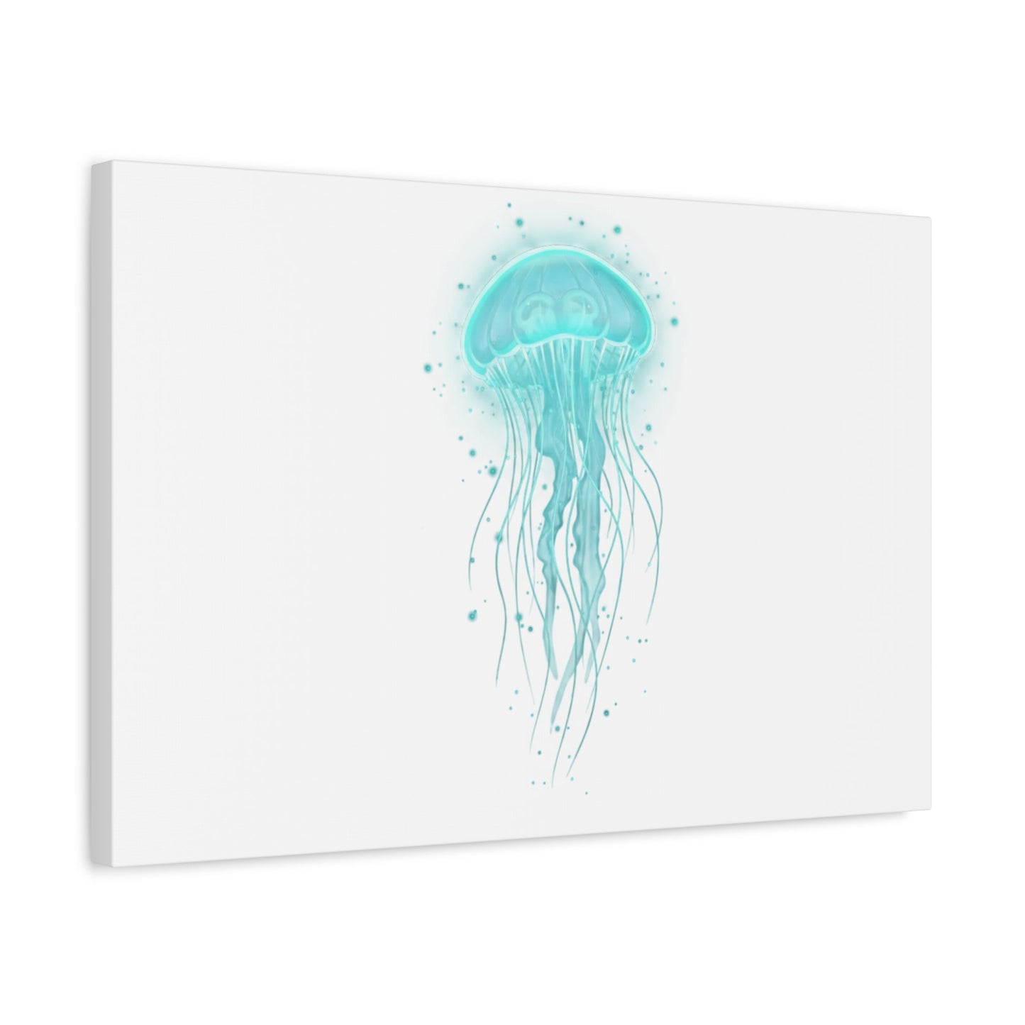 Bioluminescent Jellyfish Canvas | Glow Blob Design, Deep Sea Aesthetic - Atlas of Imaginary Worlds