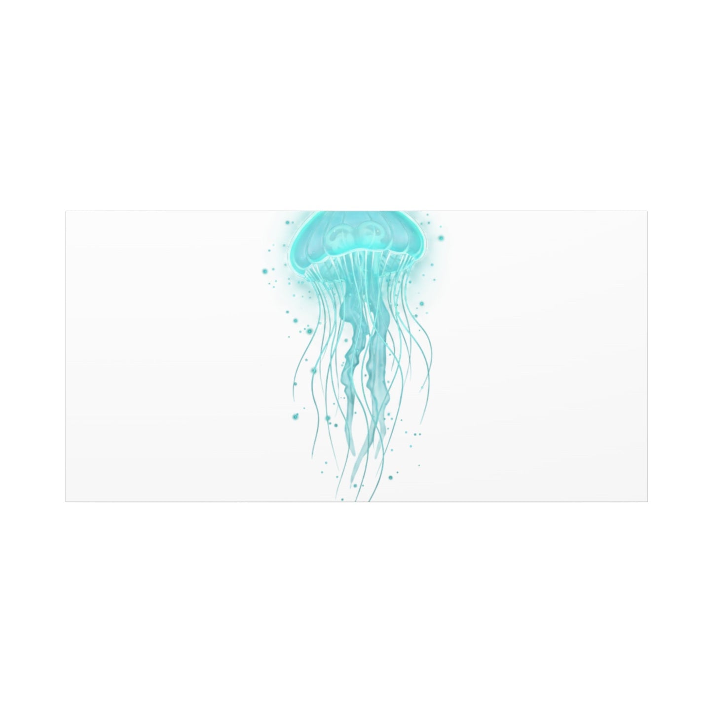 Bioluminescent Jellyfish Canvas | Glow Blob Design, Deep Sea Aesthetic - Atlas of Imaginary Worlds