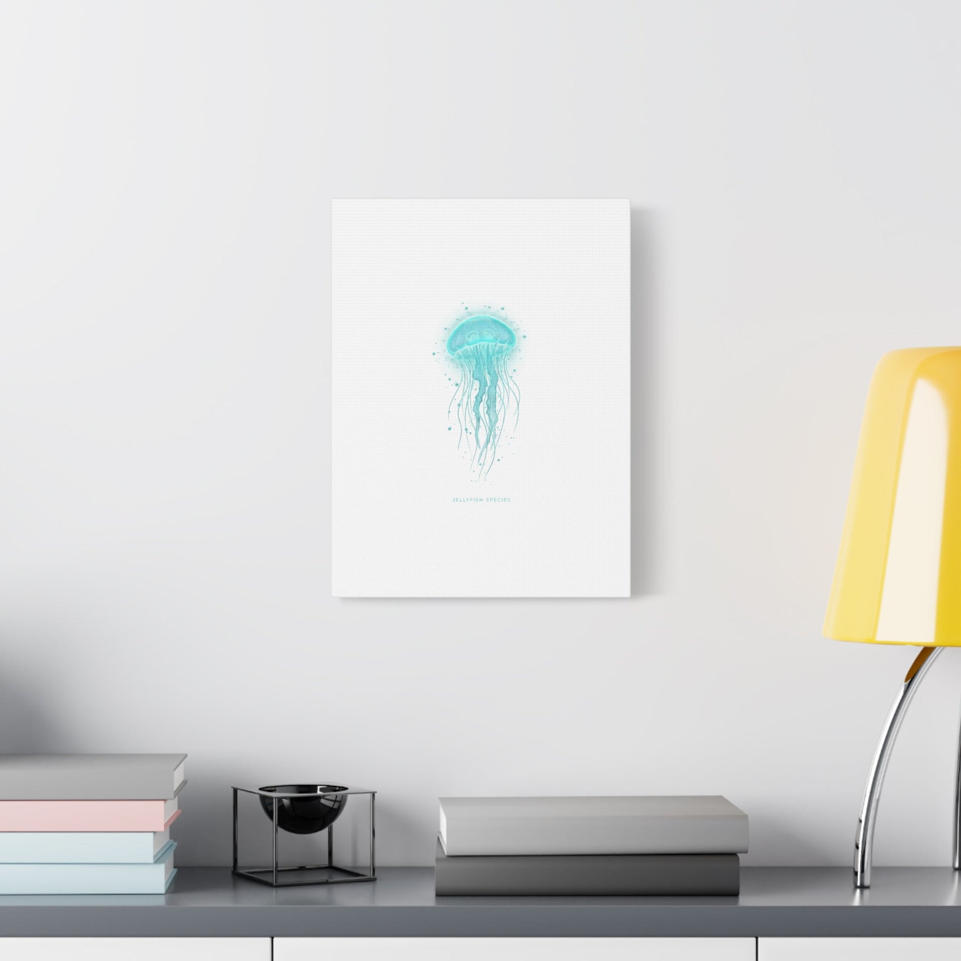 Bioluminescent Jellyfish Canvas | Glow Blob Design, Deep Sea Aesthetic - Atlas of Imaginary Worlds