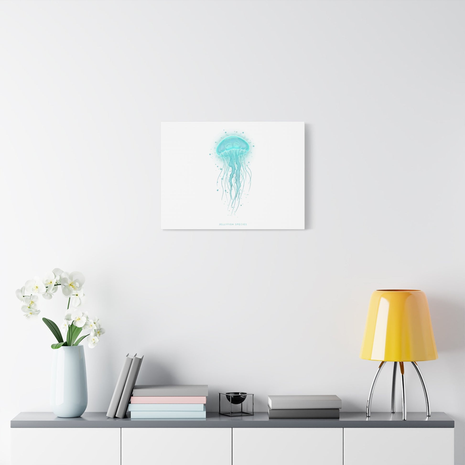 Bioluminescent Jellyfish Canvas | Glow Blob Design, Deep Sea Aesthetic - Atlas of Imaginary Worlds