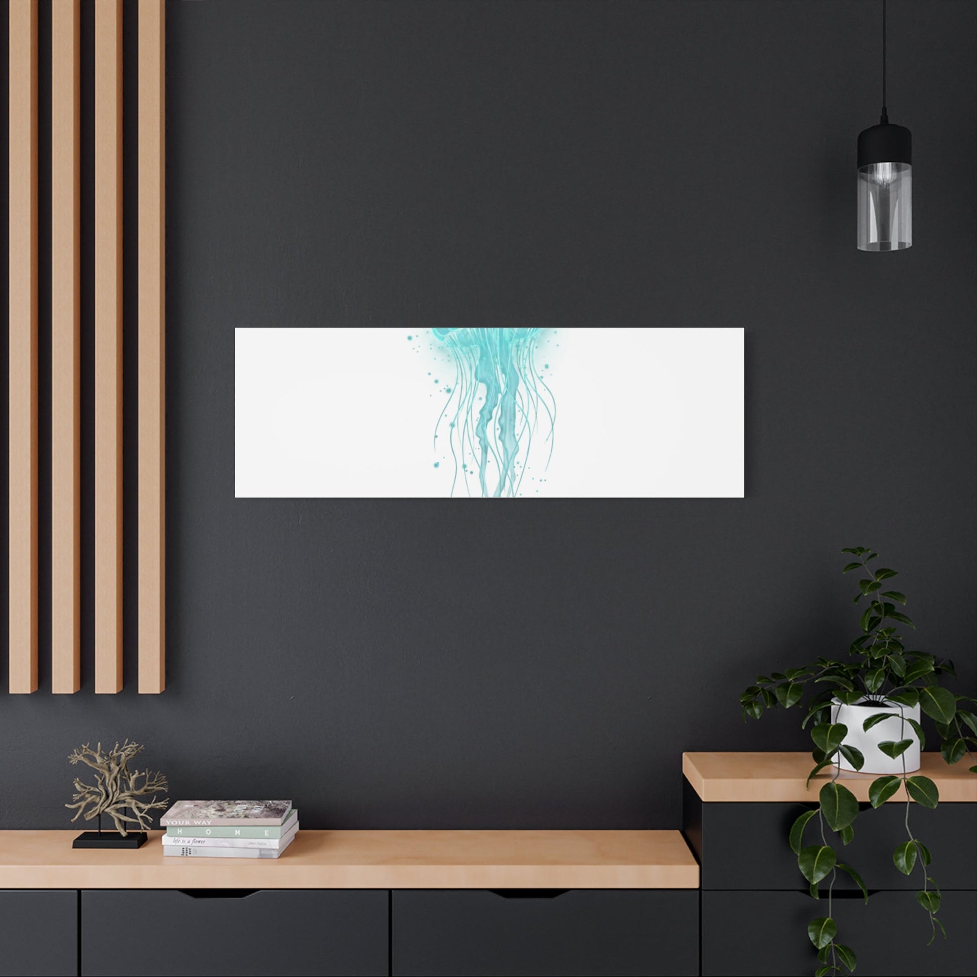 Bioluminescent Jellyfish Canvas | Glow Blob Design, Deep Sea Aesthetic - Atlas of Imaginary Worlds