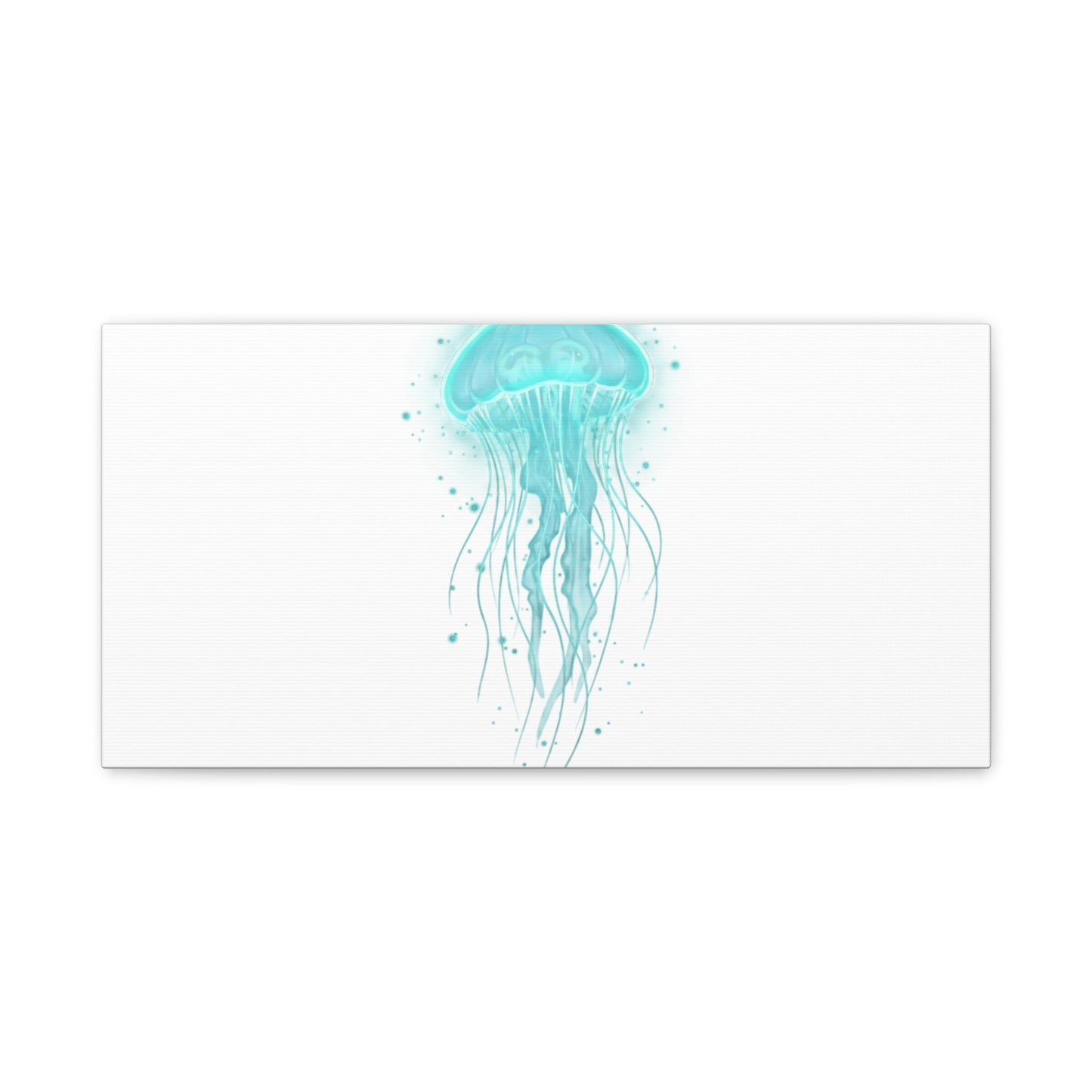 Bioluminescent Jellyfish Canvas | Glow Blob Design, Deep Sea Aesthetic - Atlas of Imaginary Worlds