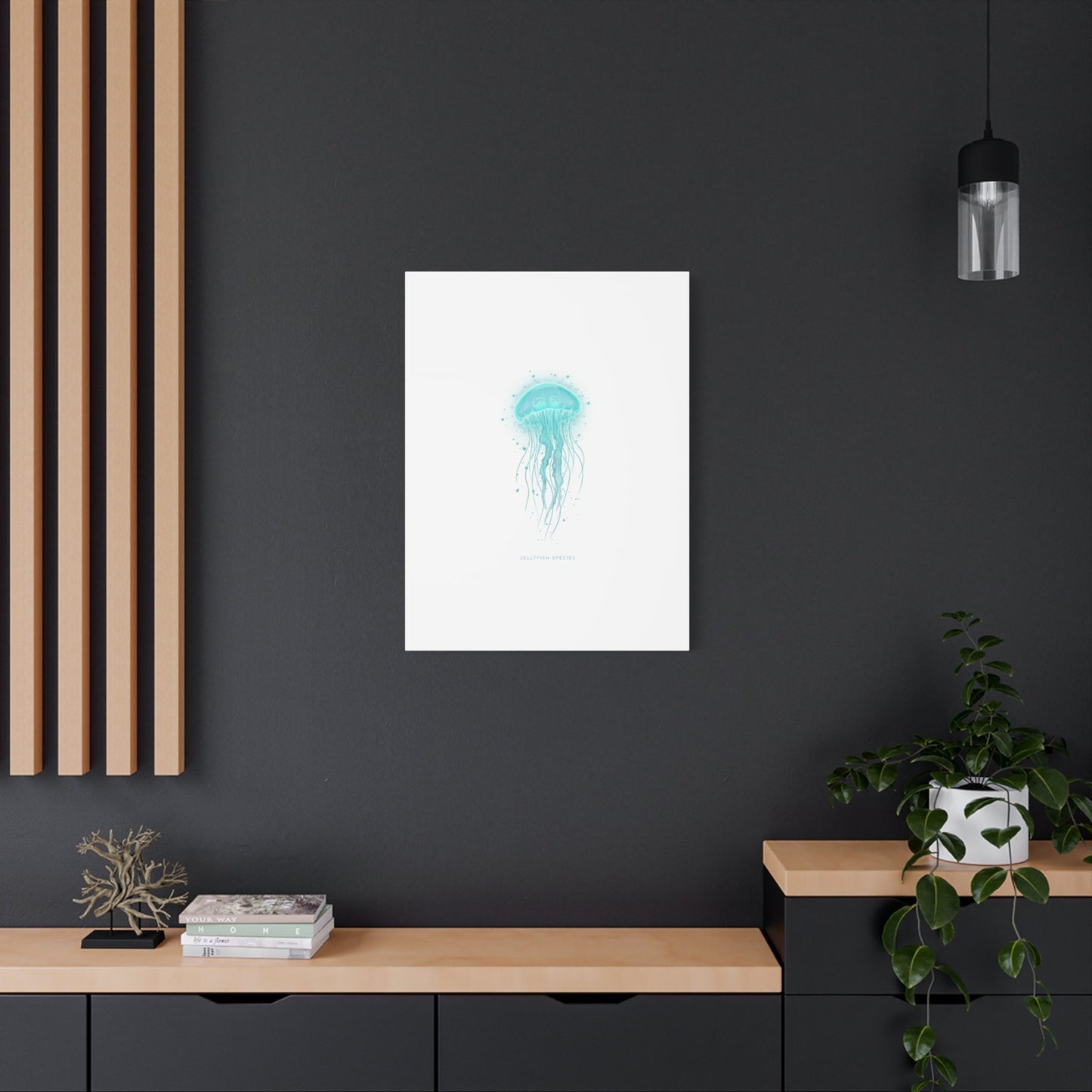 Bioluminescent Jellyfish Canvas | Glow Blob Design, Deep Sea Aesthetic - Atlas of Imaginary Worlds