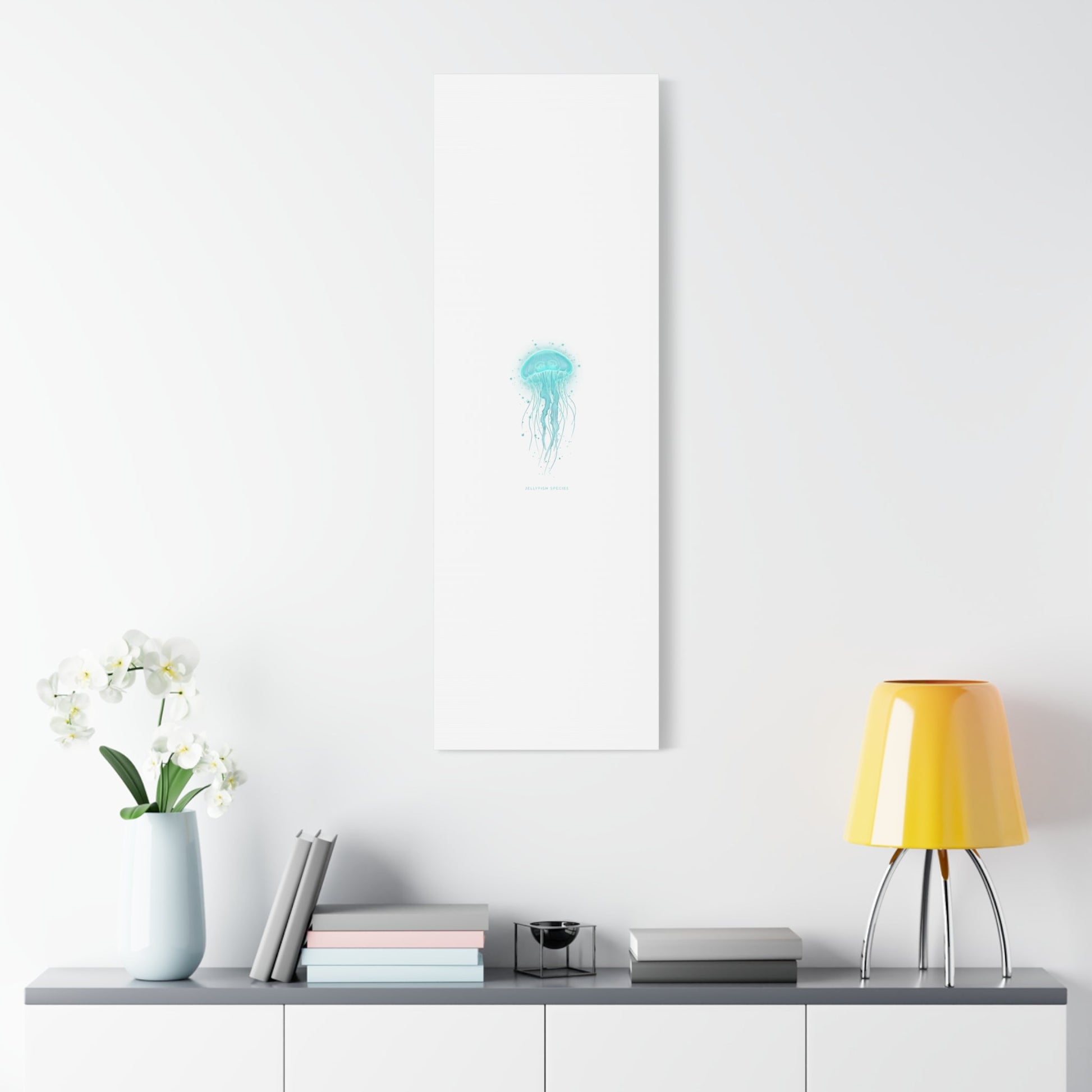 Bioluminescent Jellyfish Canvas | Glow Blob Design, Deep Sea Aesthetic - Atlas of Imaginary Worlds