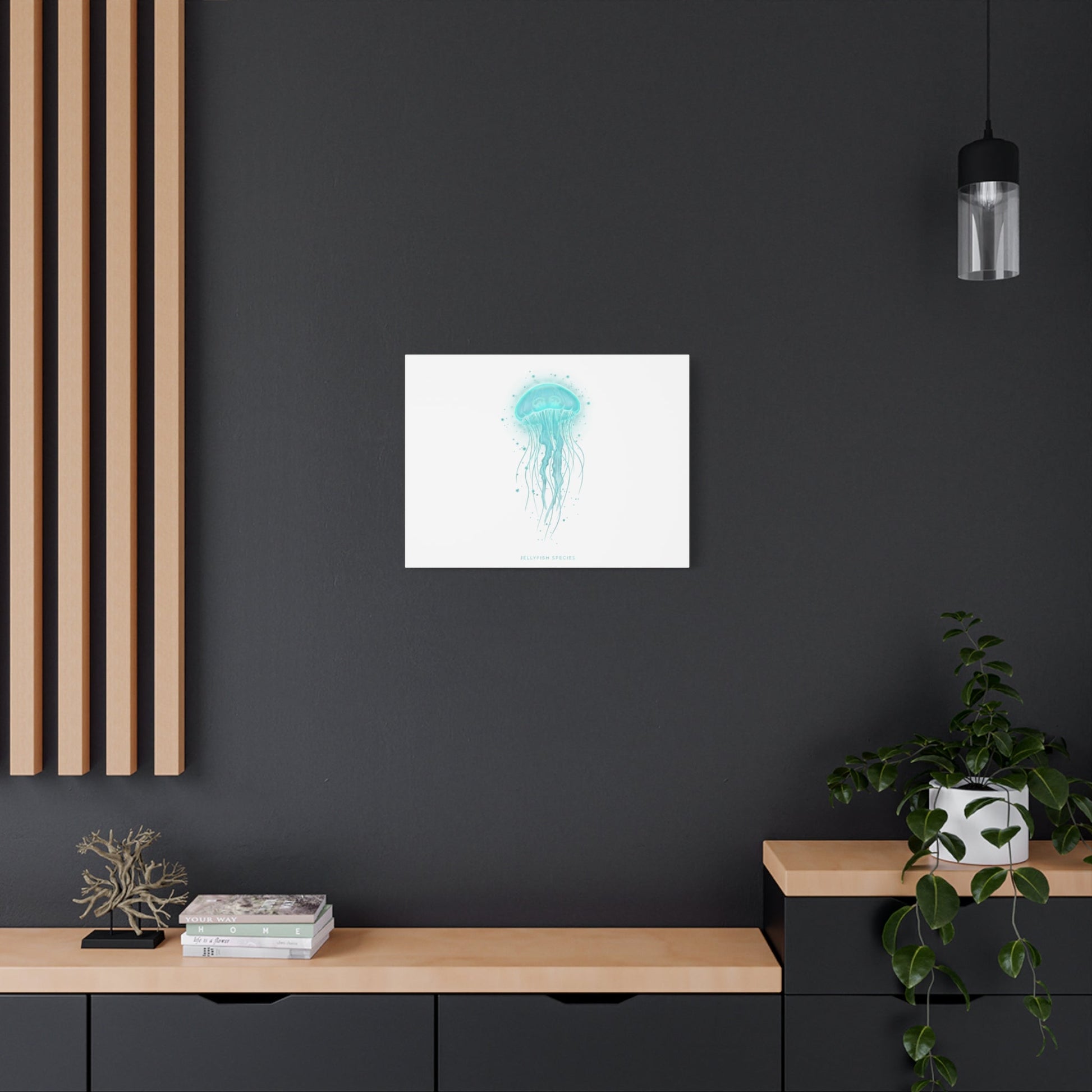 Bioluminescent Jellyfish Canvas | Glow Blob Design, Deep Sea Aesthetic - Atlas of Imaginary Worlds
