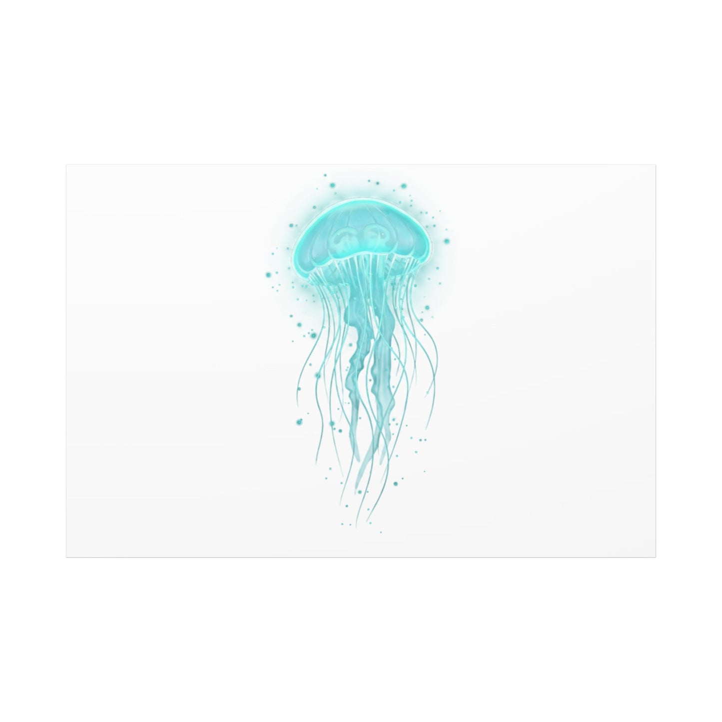Bioluminescent Jellyfish Canvas | Glow Blob Design, Deep Sea Aesthetic - Atlas of Imaginary Worlds