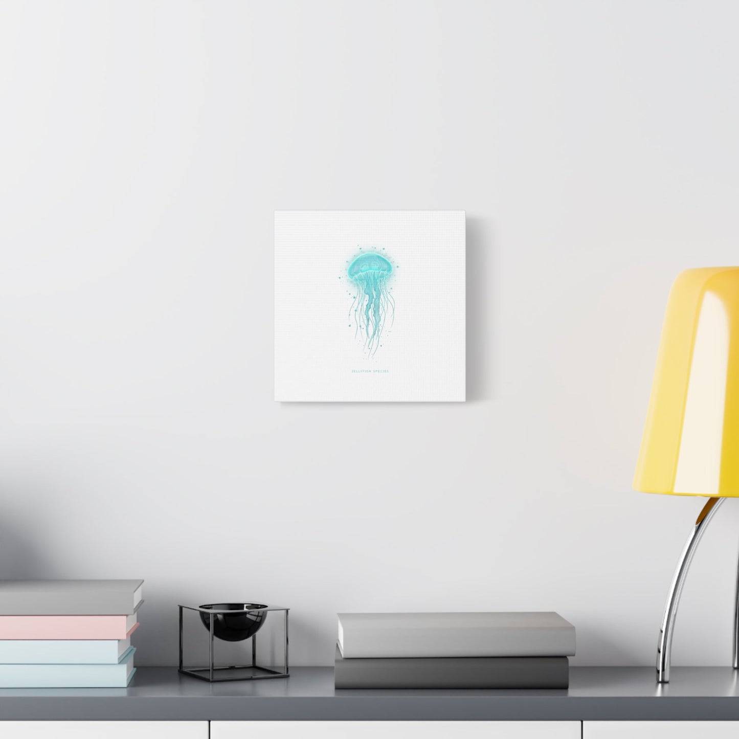 Bioluminescent Jellyfish Canvas | Glow Blob Design, Deep Sea Aesthetic - Atlas of Imaginary Worlds