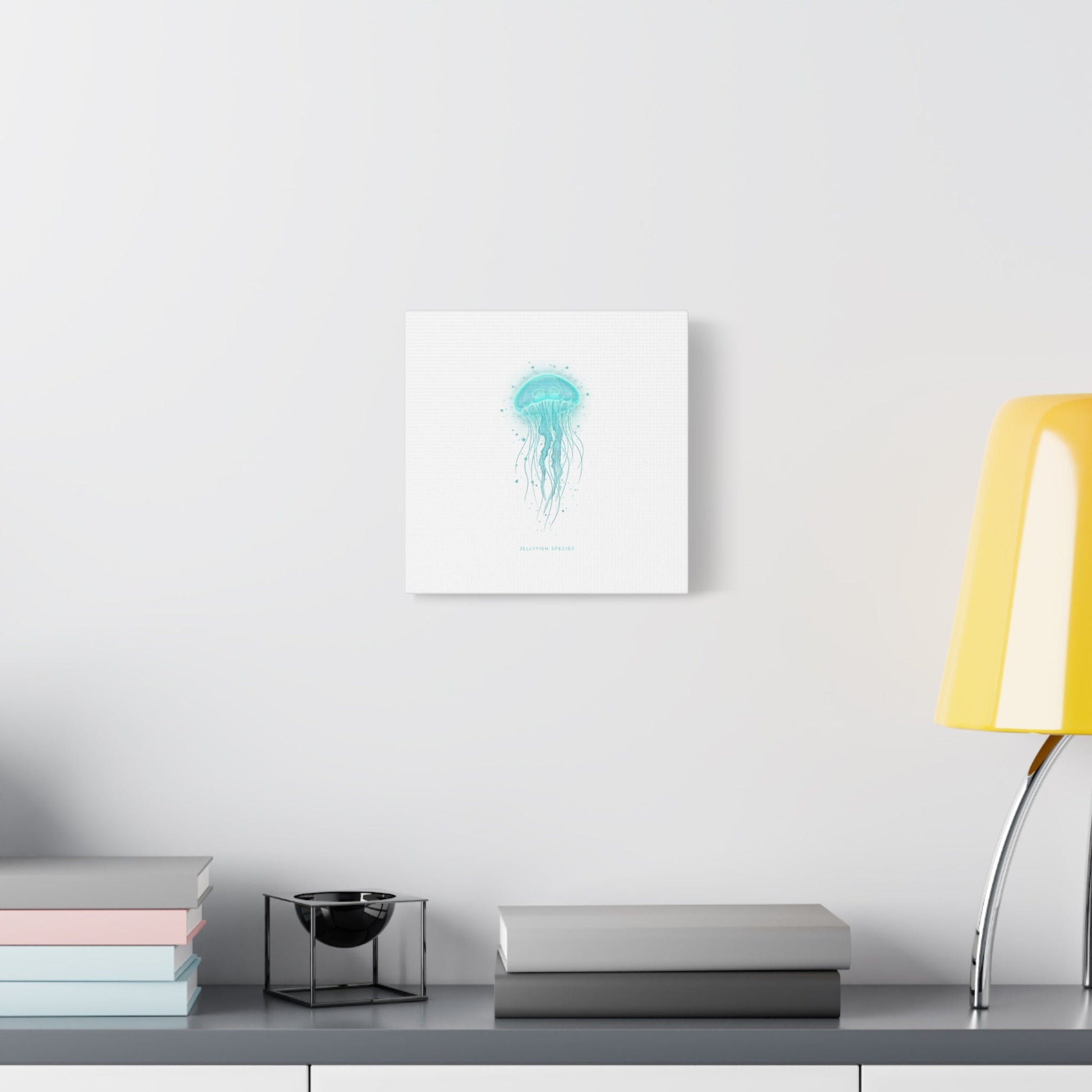 Bioluminescent Jellyfish Canvas | Glow Blob Design, Deep Sea Aesthetic - Atlas of Imaginary Worlds