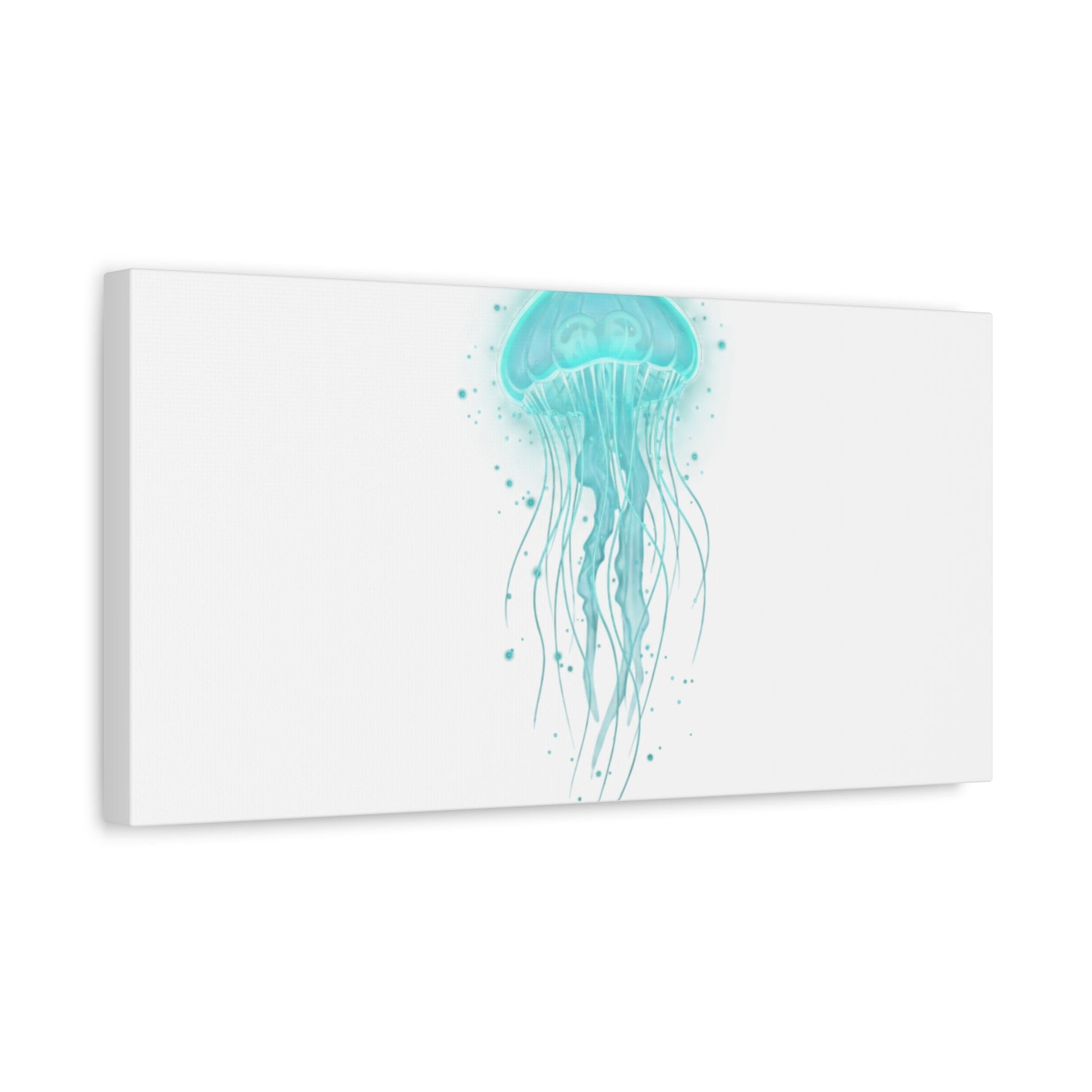 Bioluminescent Jellyfish Canvas | Glow Blob Design, Deep Sea Aesthetic - Atlas of Imaginary Worlds