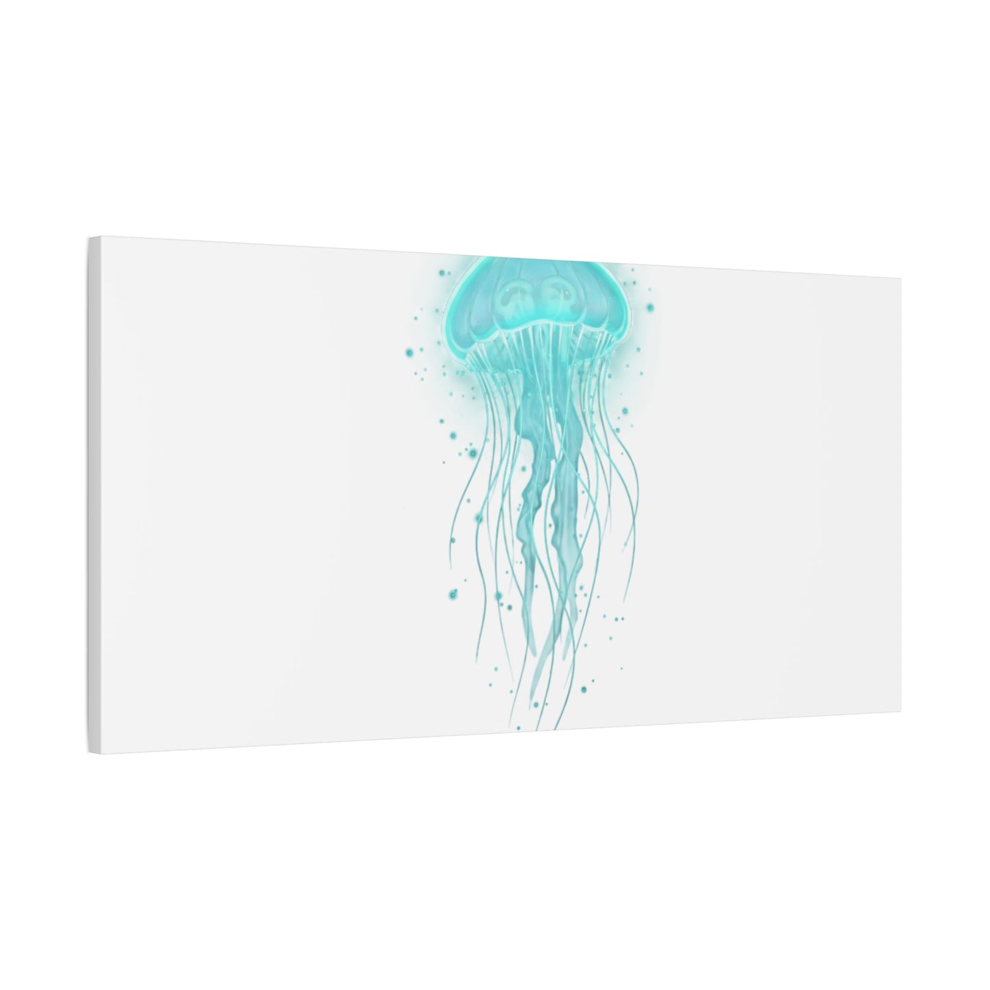 Bioluminescent Jellyfish Canvas | Glow Blob Design, Deep Sea Aesthetic - Atlas of Imaginary Worlds