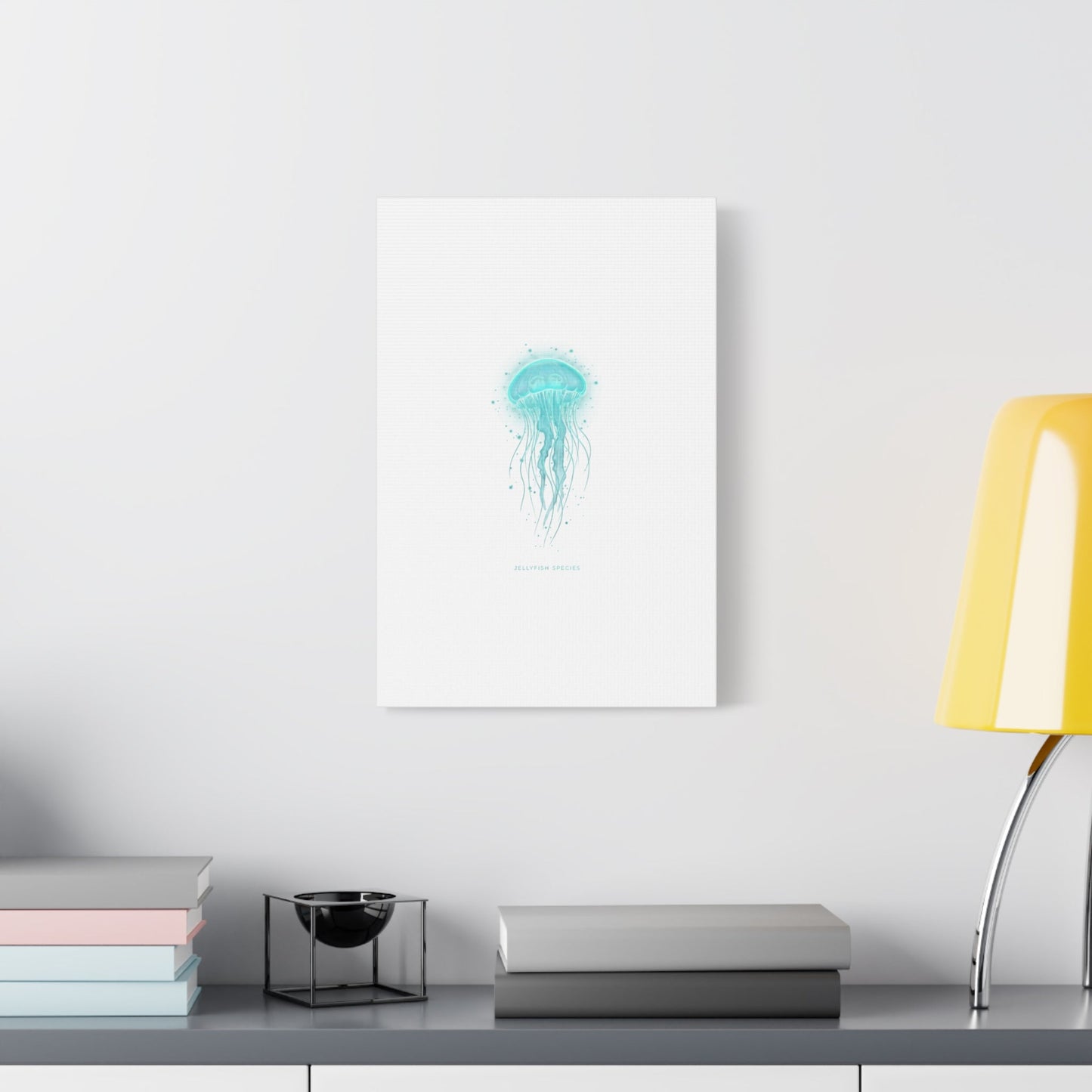 Bioluminescent Jellyfish Canvas | Glow Blob Design, Deep Sea Aesthetic - Atlas of Imaginary Worlds
